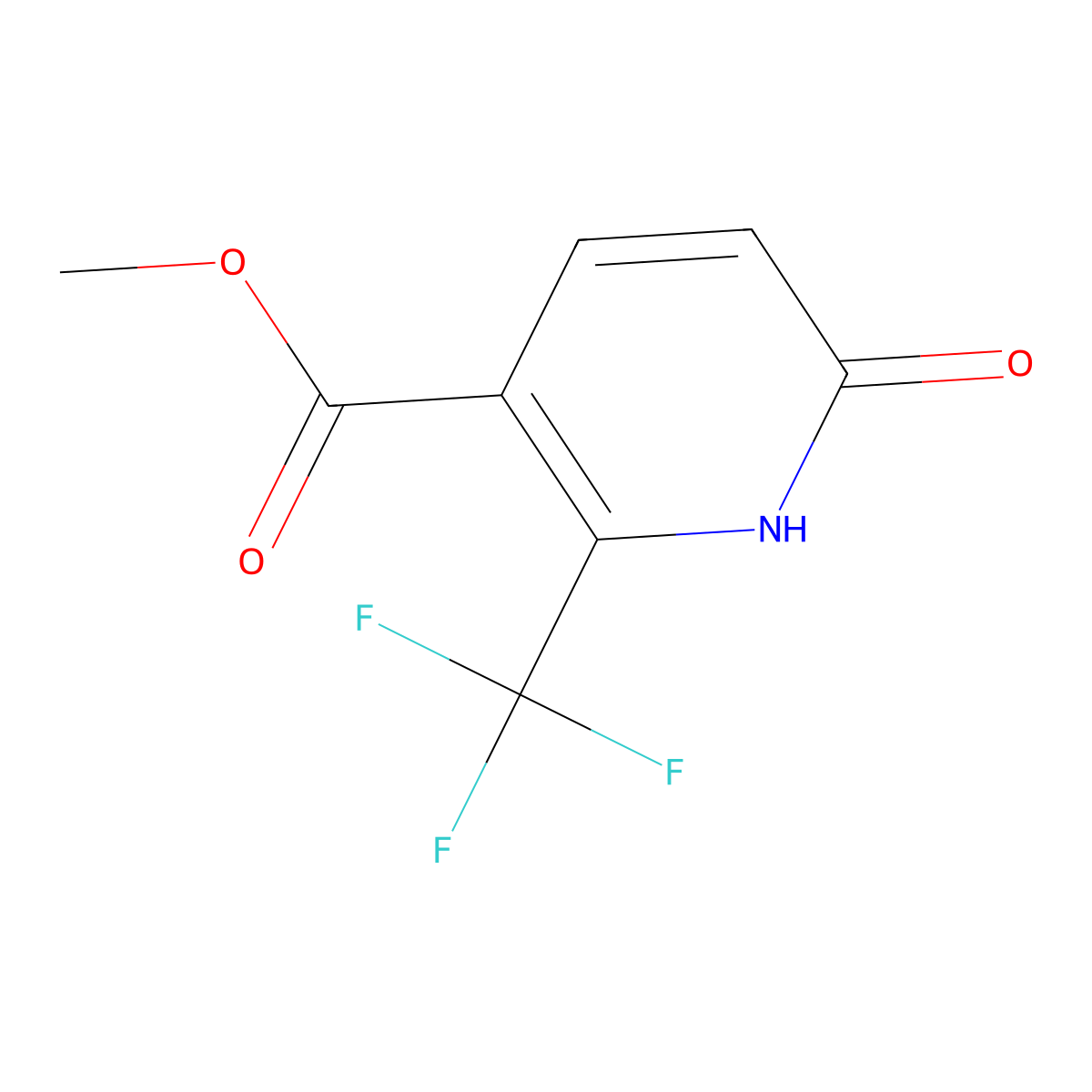 Methyl 6-hydroxy-2-(trifluoromethyl)nicotinate molecular structure, CAS 1060810-81-2