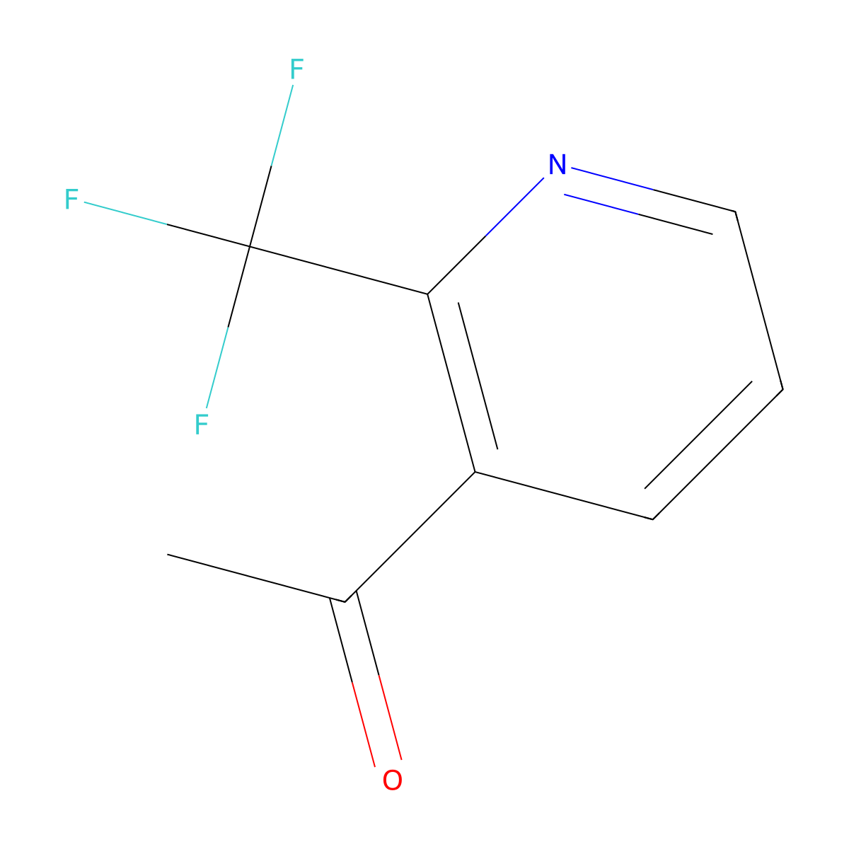 1-[2-(Trifluoromethyl)pyridin-3-yl]ethan-1-one molecular structure, CAS 1060810-84-5