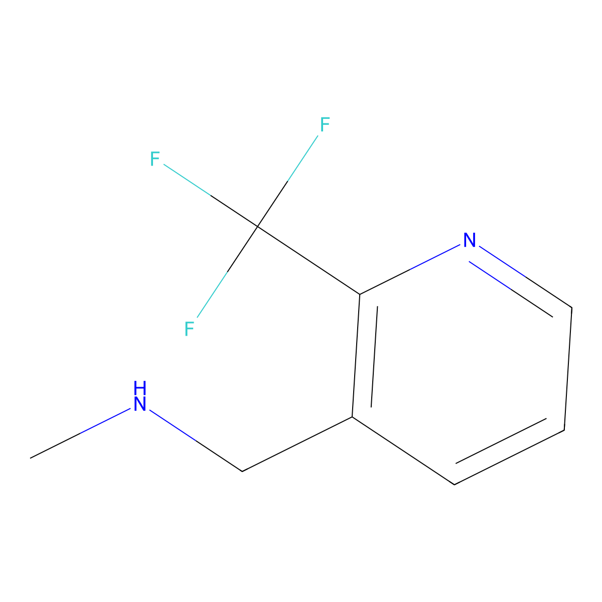 Methyl-(2-trifluoromethyl-pyridin-3-ylmethyl)-amine molecular structure, CAS 1060810-93-6
