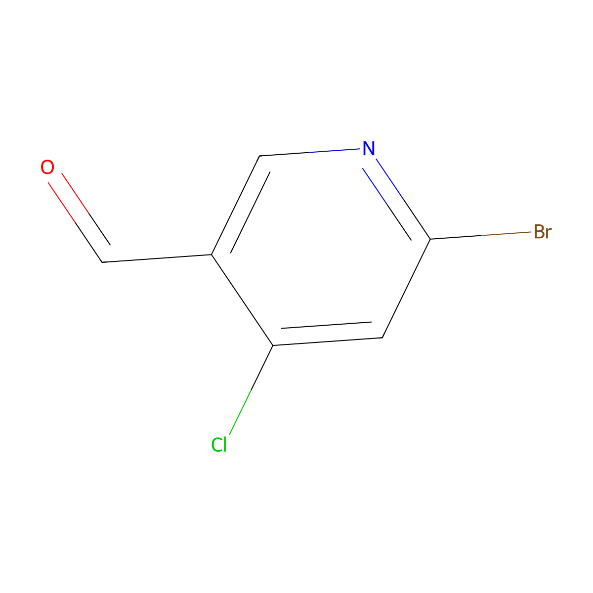 6-Bromo-4-chloronicotinaldehyde molecular structure, CAS 1060811-24-6