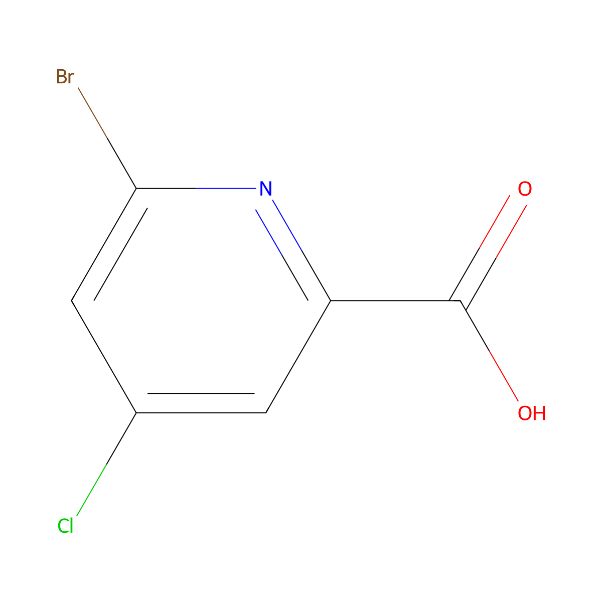 6-Bromo-4-chloropicolinic acid molecular structure, CAS 1060811-25-7