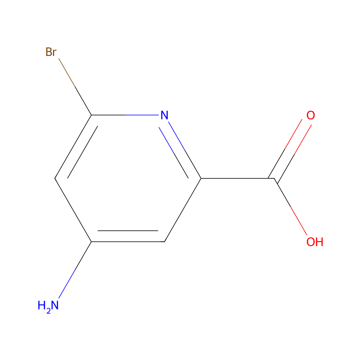 4-Amino-6-bromopicolinic acid molecular structure, CAS 1060811-27-9