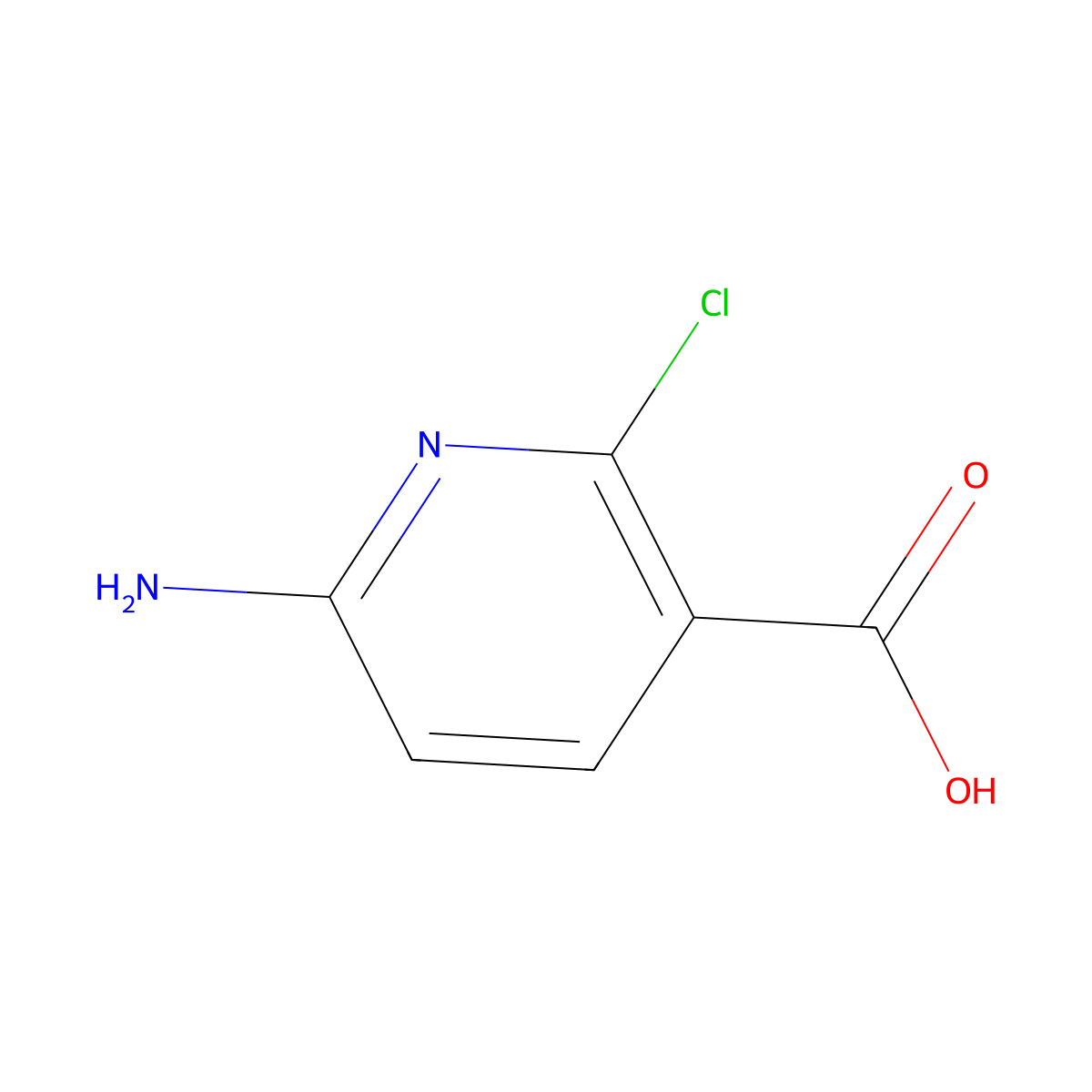 6-Amino-2-chloropyridine-3-carboxylic acid molecular structure, CAS 1060811-66-6