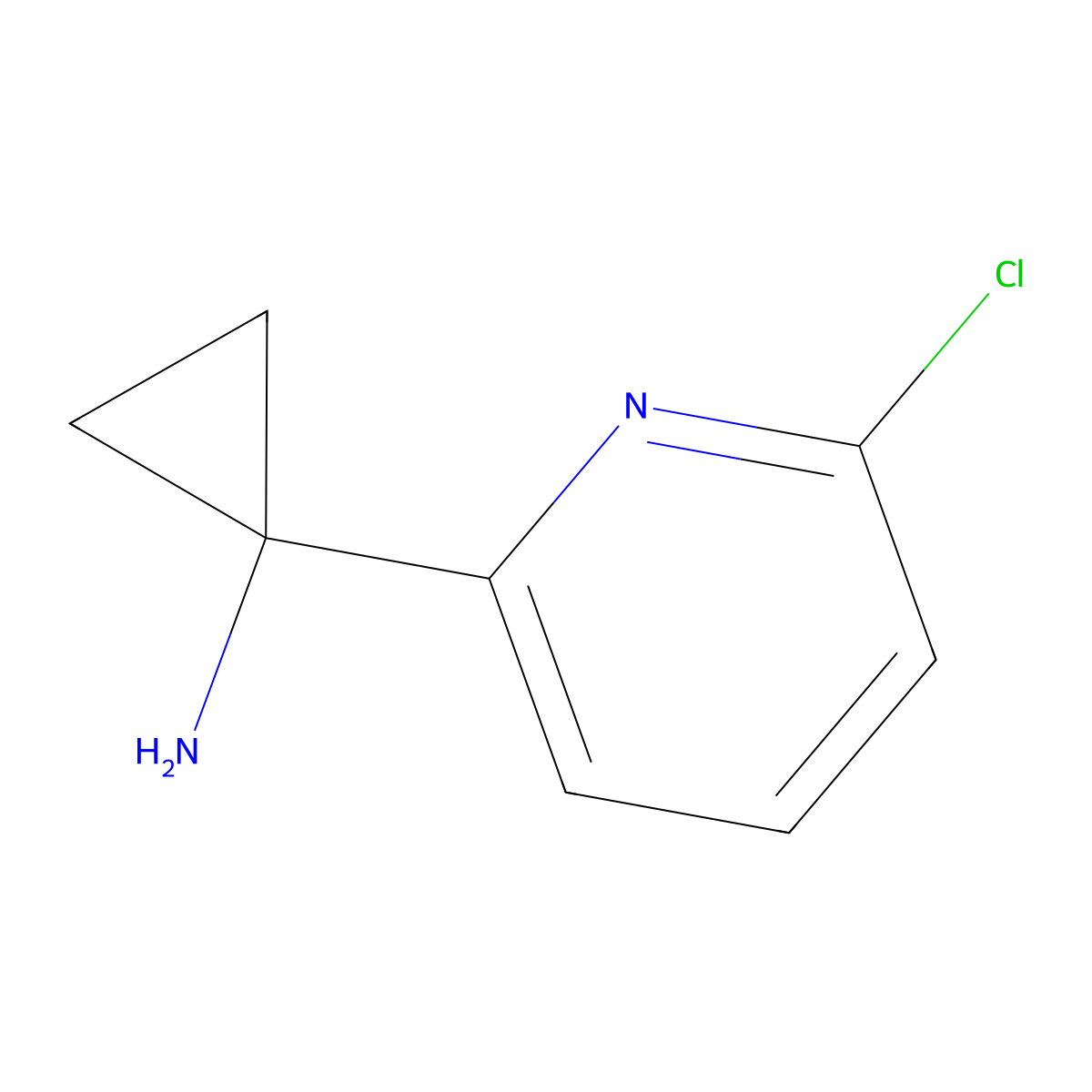 1-(6-Chloropyridin-2-yl)cyclopropanamine molecular structure, CAS 1060811-69-9