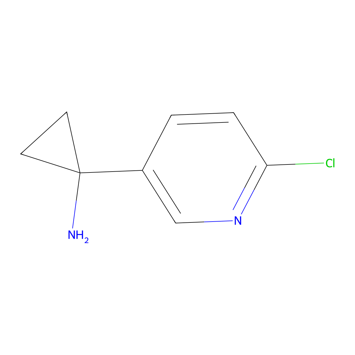 1-(6-Chloropyridin-3-YL)cyclopropanamine molecular structure, CAS 1060811-72-4