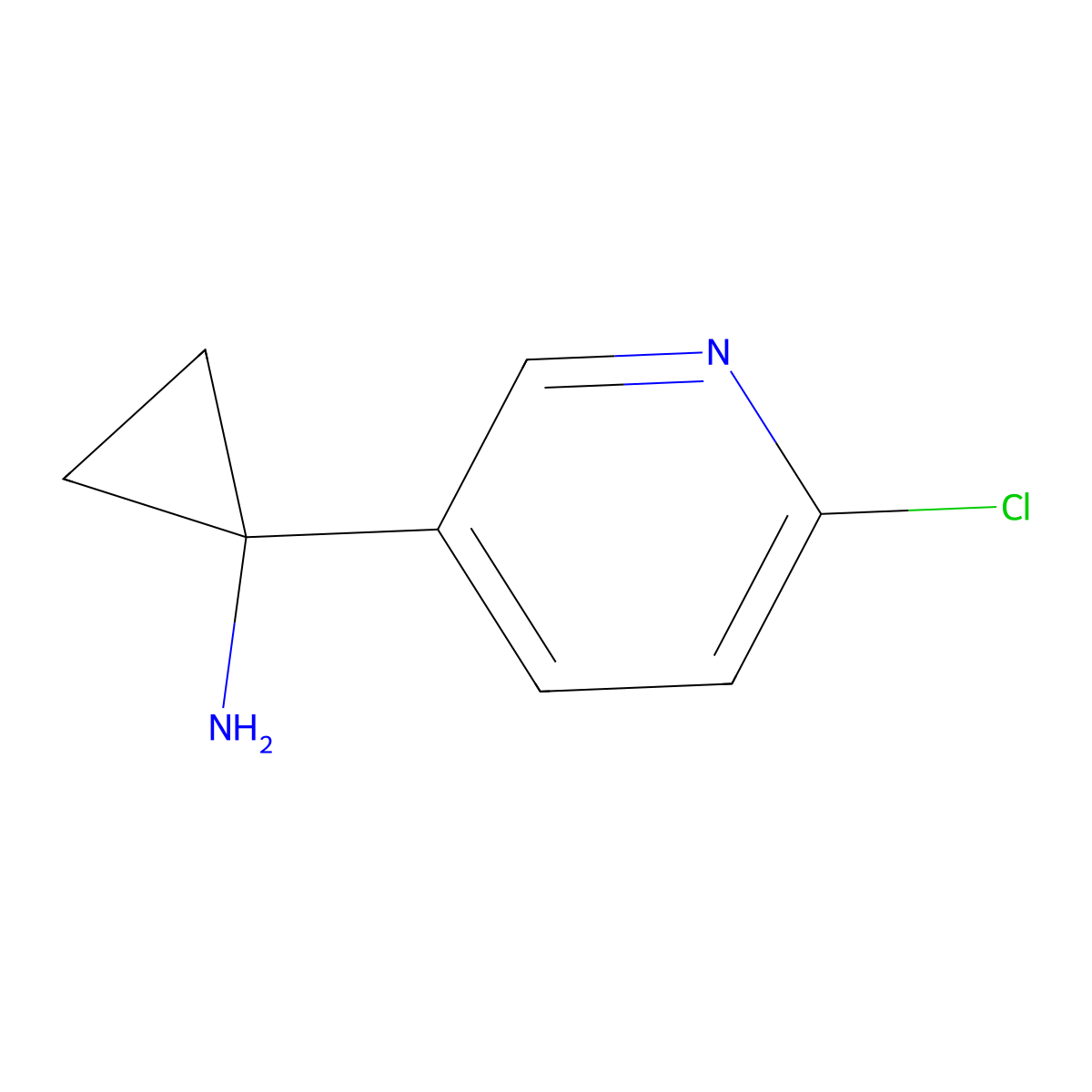 1-(6-Chloropyridin-3-YL)cyclopropanamine molecular structure, CAS 1060811-72-4