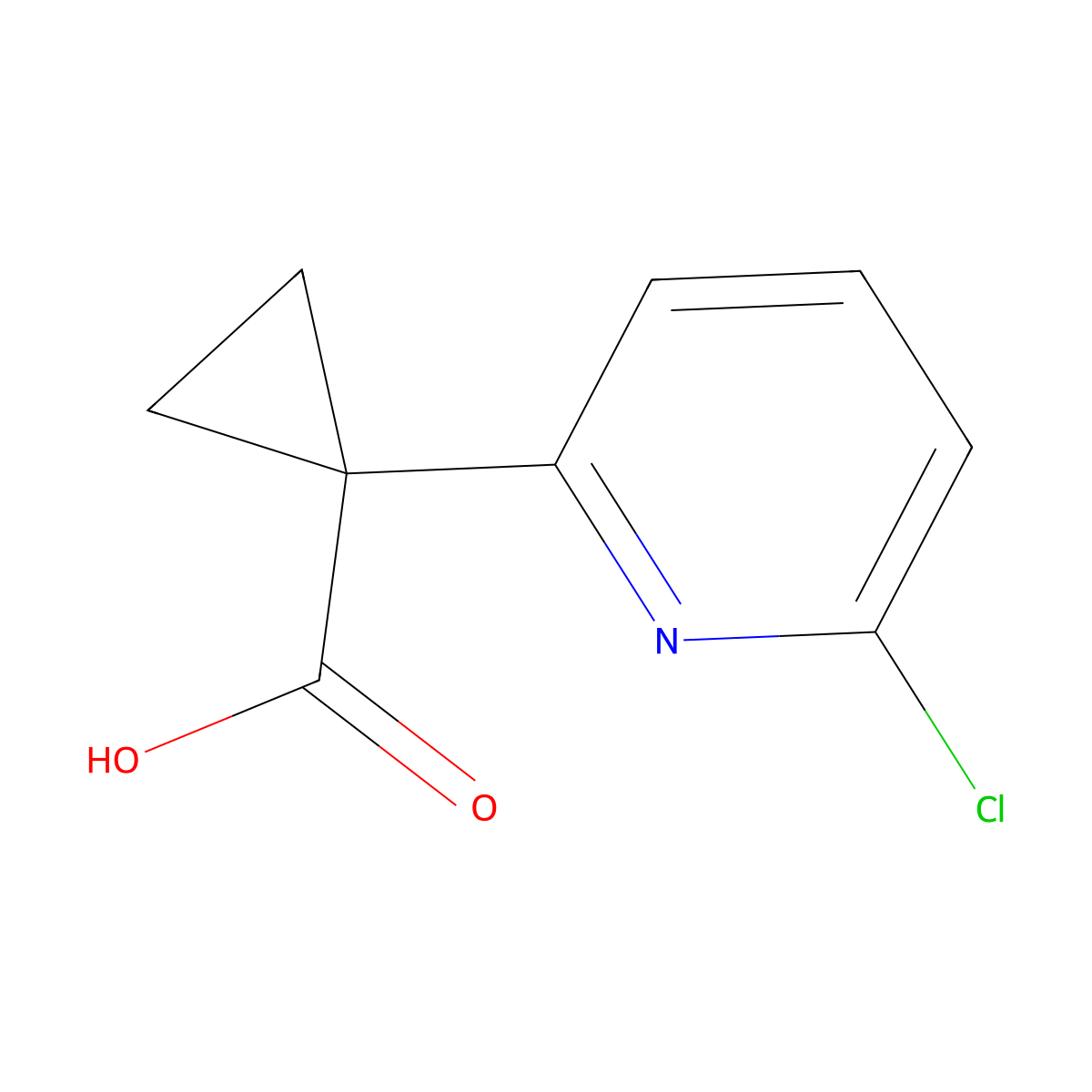 1-(6-Chloropyridin-2-yl)cyclopropane-1-carboxylic acid molecular structure, CAS 1060811-76-8