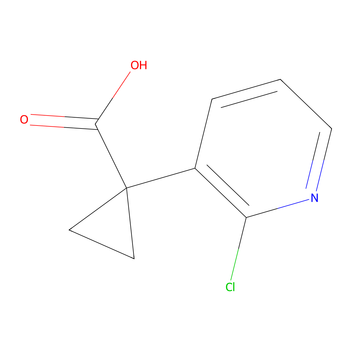 1-(2-Chloropyridin-3-yl)cyclopropane-1-carboxylic acid molecular structure, CAS 1060811-81-5