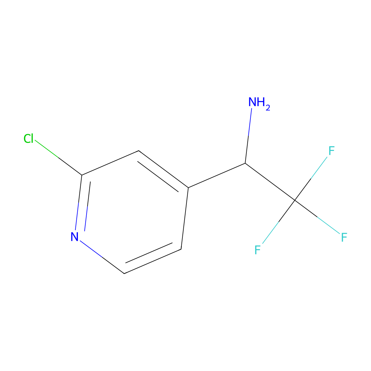 1-(2-Chloropyridin-4-YL)-2,2,2-trifluoroethanamine molecular structure, CAS 1060811-95-1