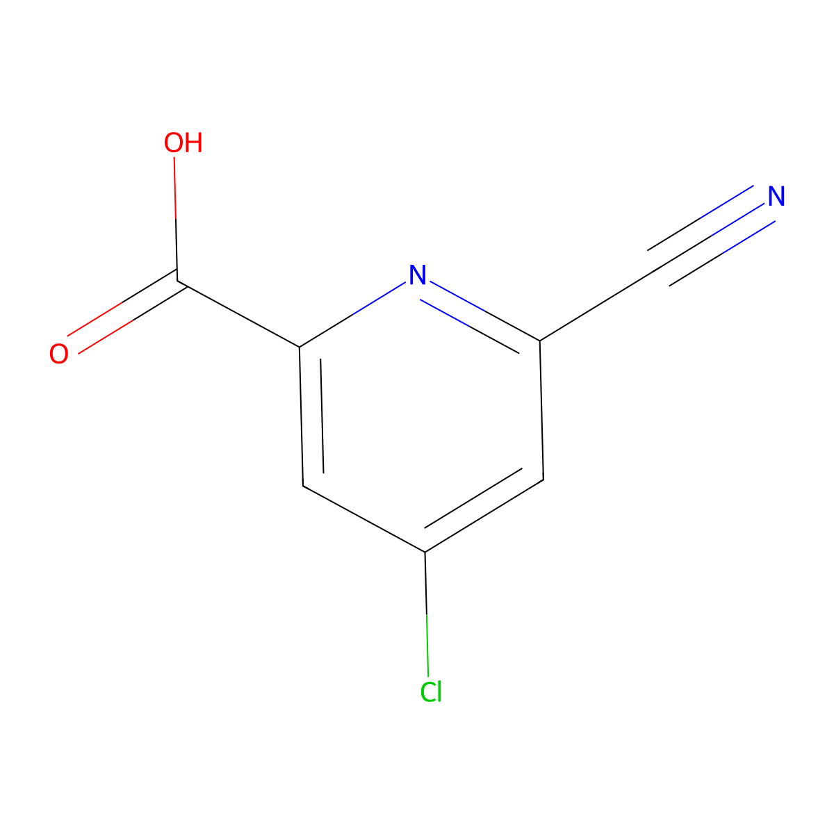 4-Chloro-6-cyanopicolinic acid molecular structure, CAS 1060812-13-6