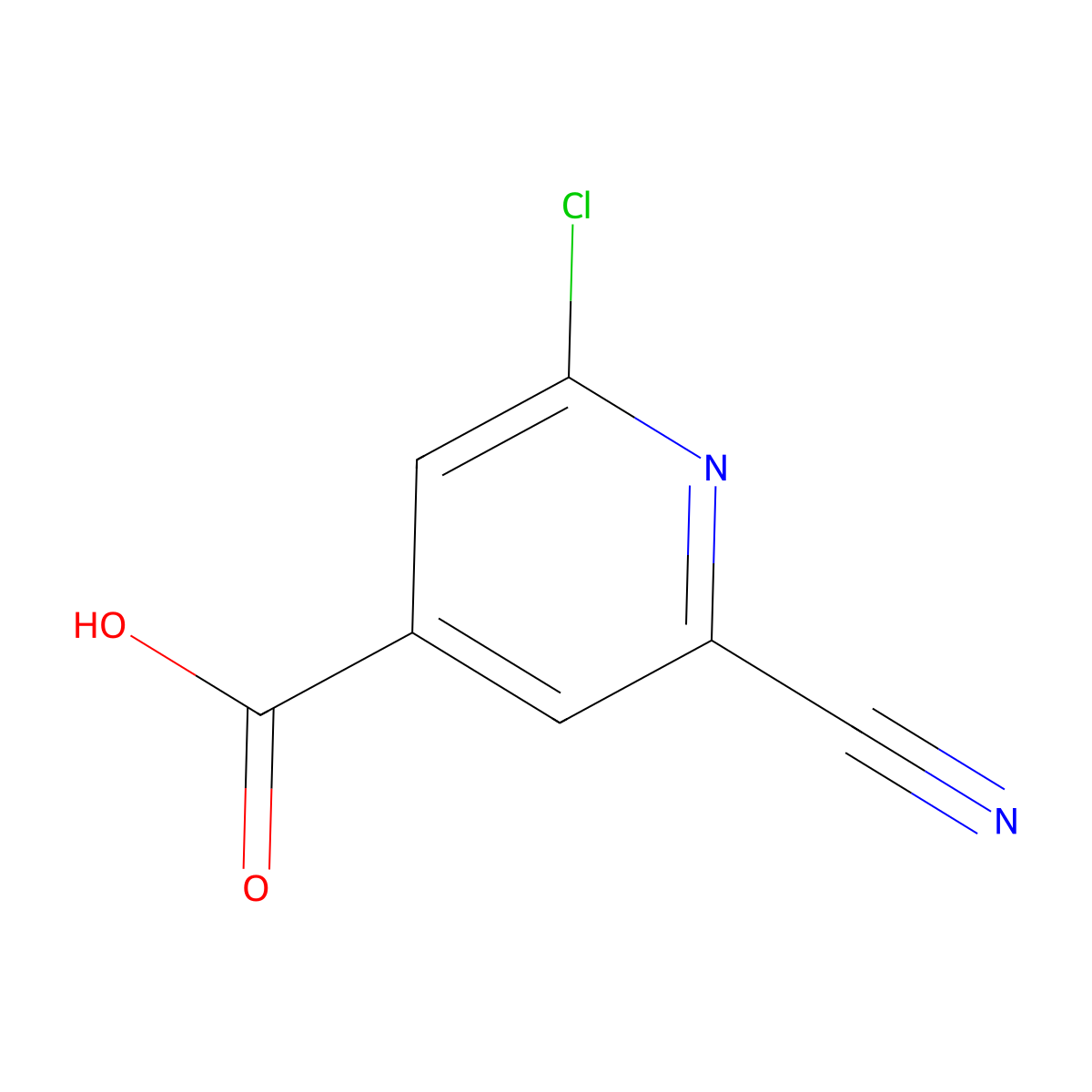 2-Chloro-6-cyanoisonicotinic acid molecular structure, CAS 1060812-14-7