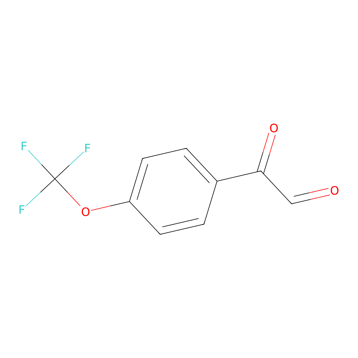 2-Oxo-2-[4-(trifluoromethoxy)phenyl]acetaldehyde molecular structure, CAS 1060812-64-7
