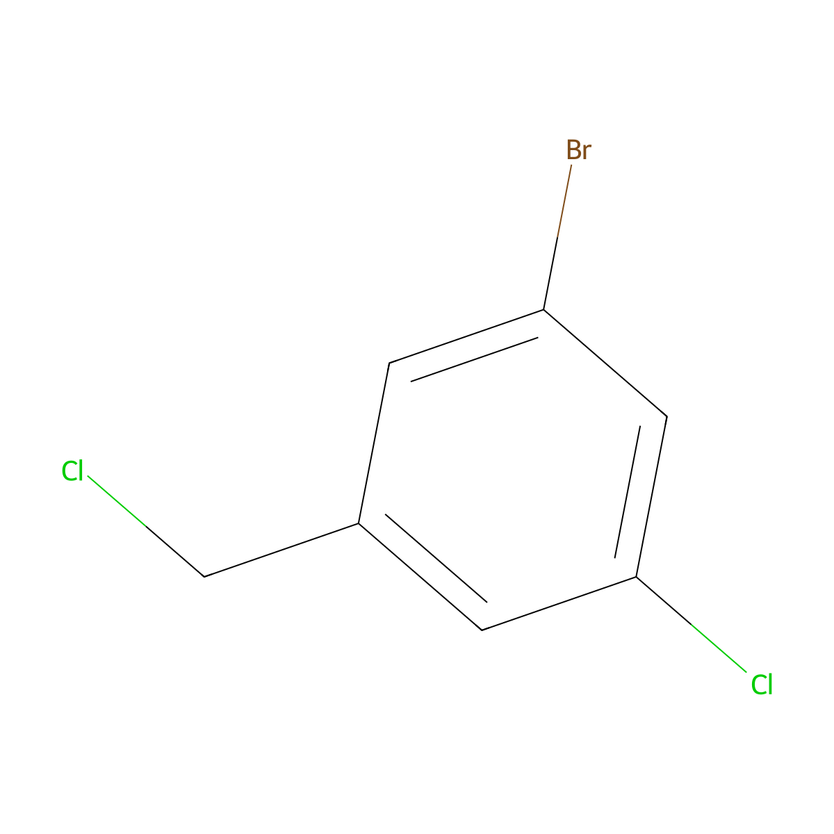 1-Bromo-3-chloro-5-(chloromethyl)benzene molecular structure, CAS 1060812-67-0