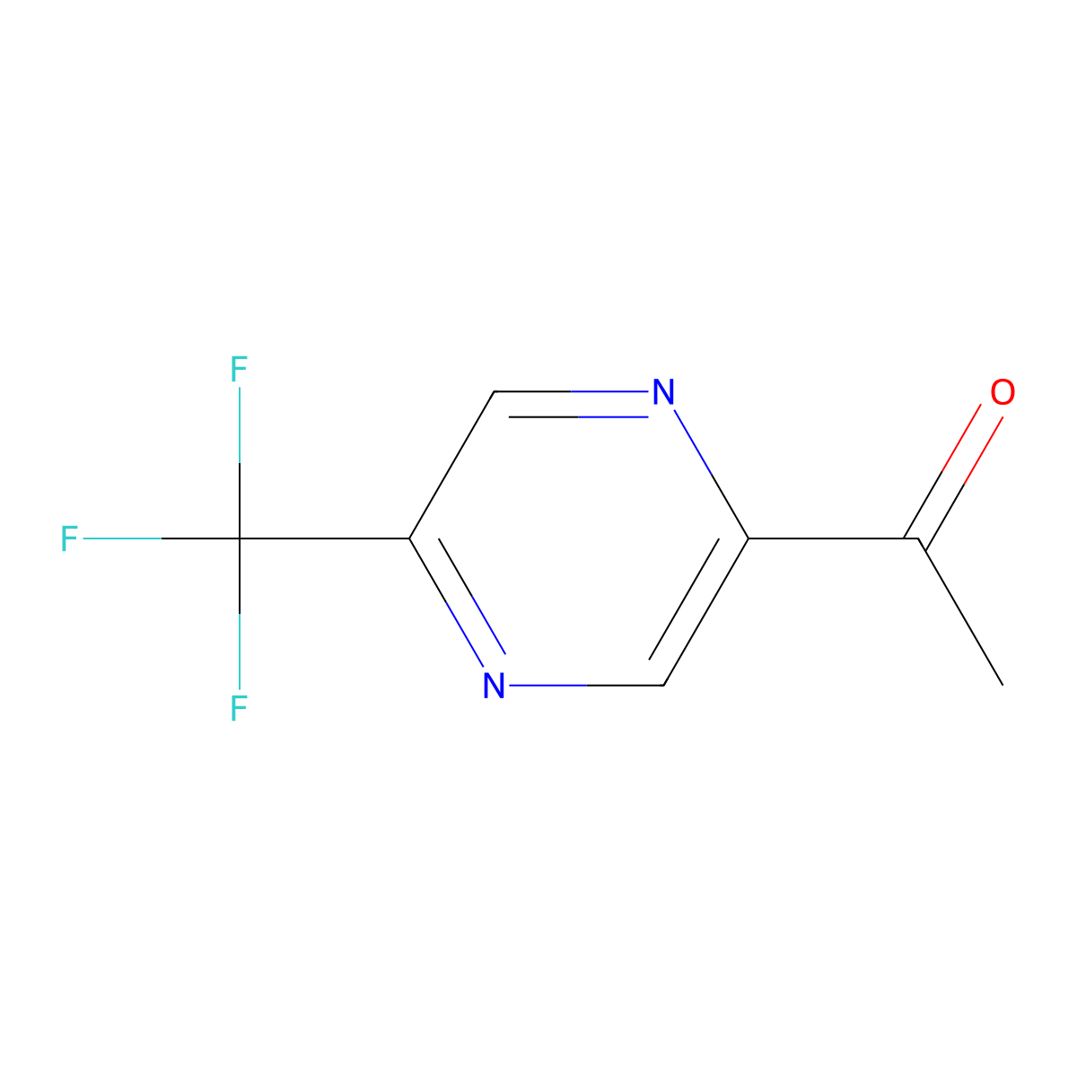 1-[5-(Trifluoromethyl)pyrazin-2-yl]ethanone molecular structure, CAS 1060812-68-1
