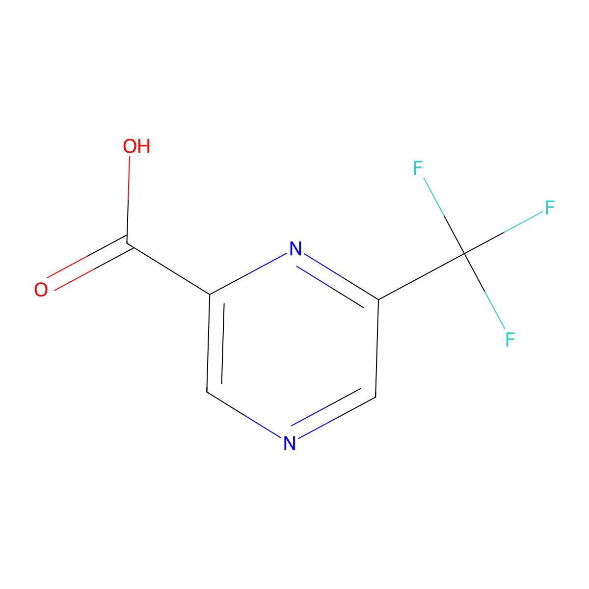 6-(Trifluoromethyl)pyrazine-2-carboxylic acid molecular structure, CAS 1060812-74-9