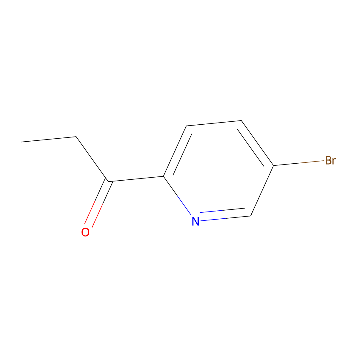 1-(5-Bromopyridin-2-YL)propan-1-one molecular structure, CAS 1060812-89-6