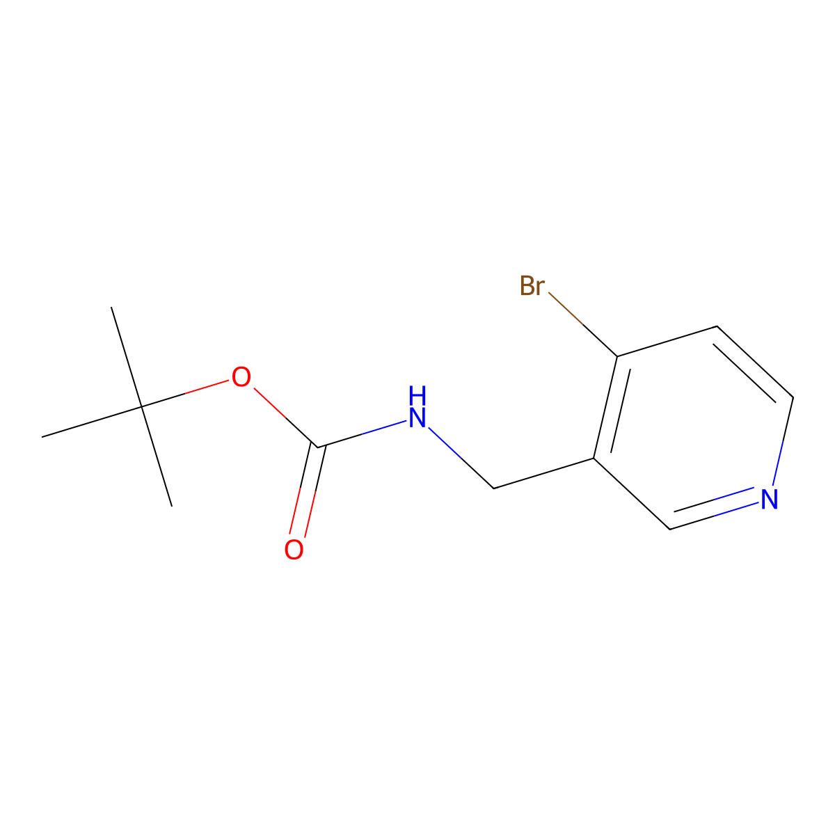 Tert-butyl (4-bromopyridin-3-YL)methylcarbamate molecular structure, CAS 1060812-91-0