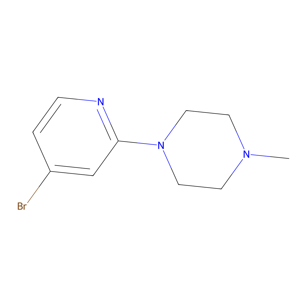 4-Bromo-2-(4-methylpiperazino)pyridine molecular structure, CAS 1060812-92-1
