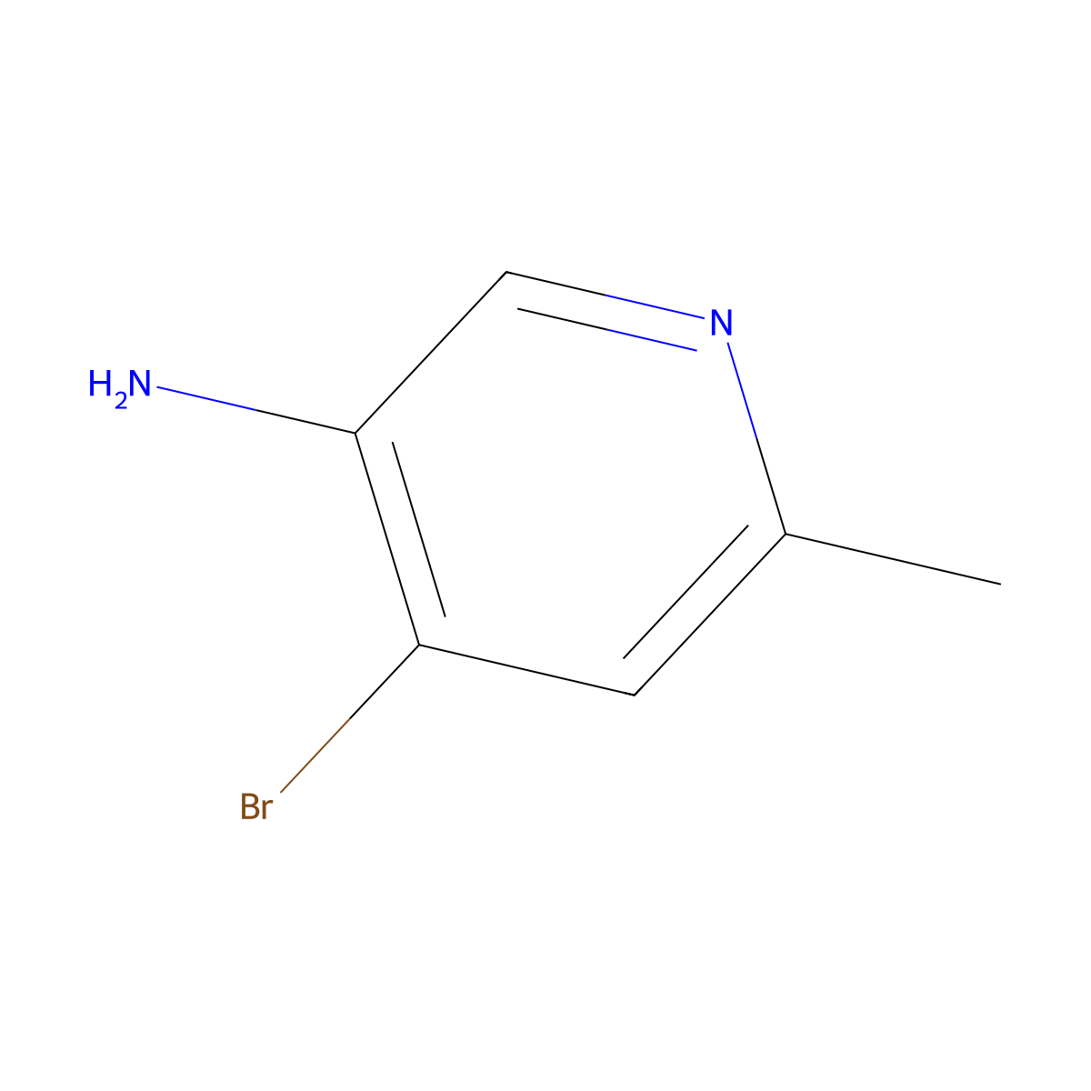 4-Bromo-6-methylpyridin-3-amine molecular structure, CAS 1060812-94-3