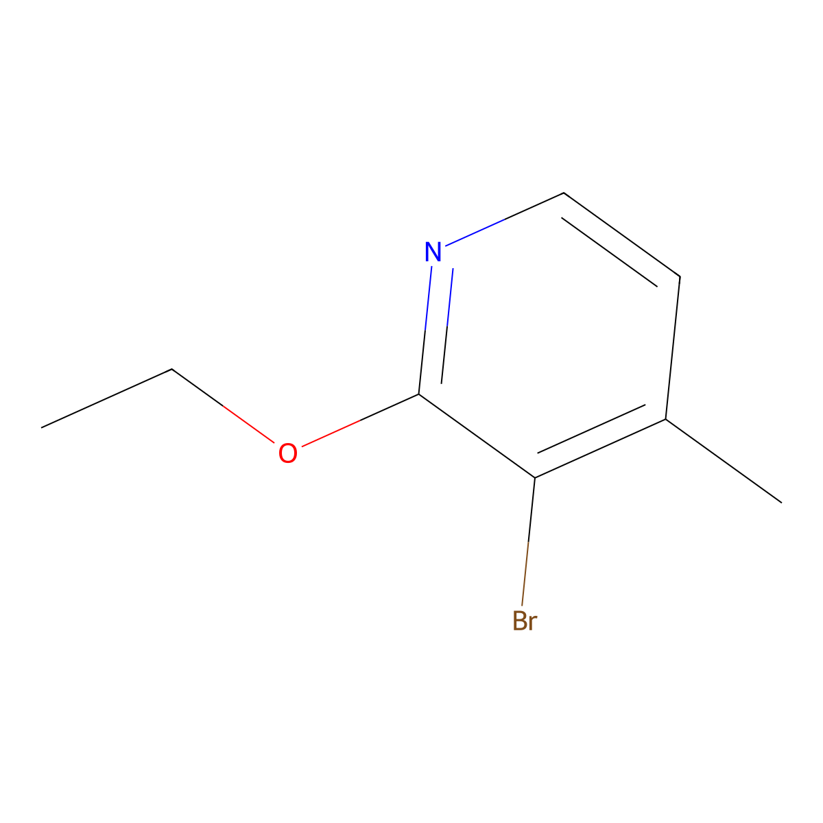 3-Bromo-2-ethoxy-4-methylpyridine molecular structure, CAS 1060812-96-5