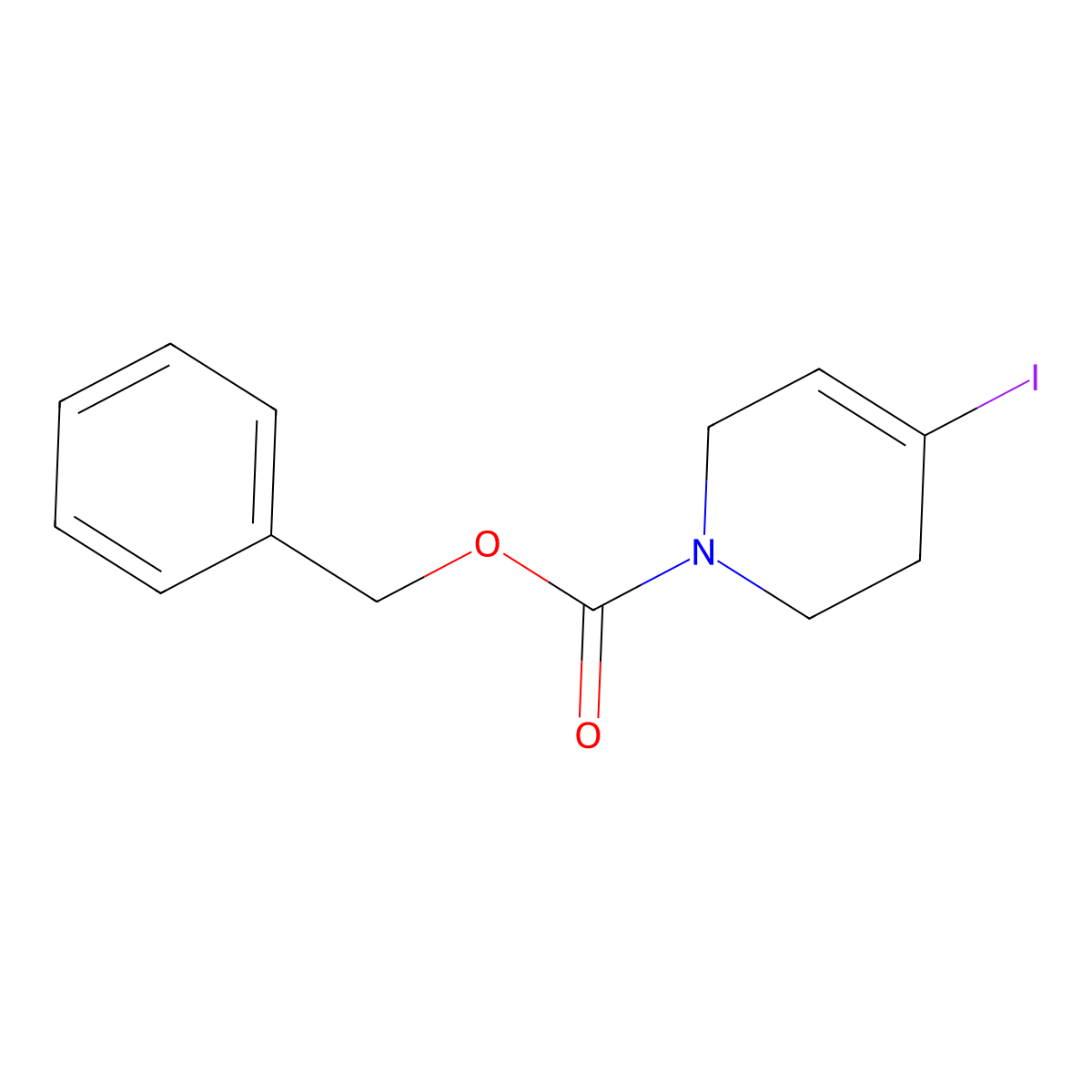 4-Iodo-3,6-dihydro-2H-pyridine-1-carboxylic acid benzyl ester molecular structure, CAS 1060812-98-7