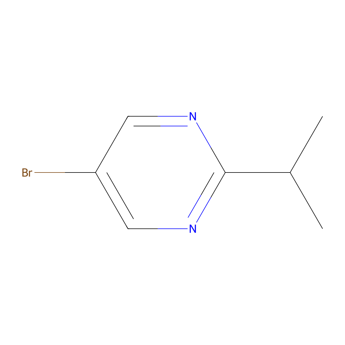 5-Bromo-2-(1-methylethyl)pyrimidine molecular structure, CAS 1060813-04-8