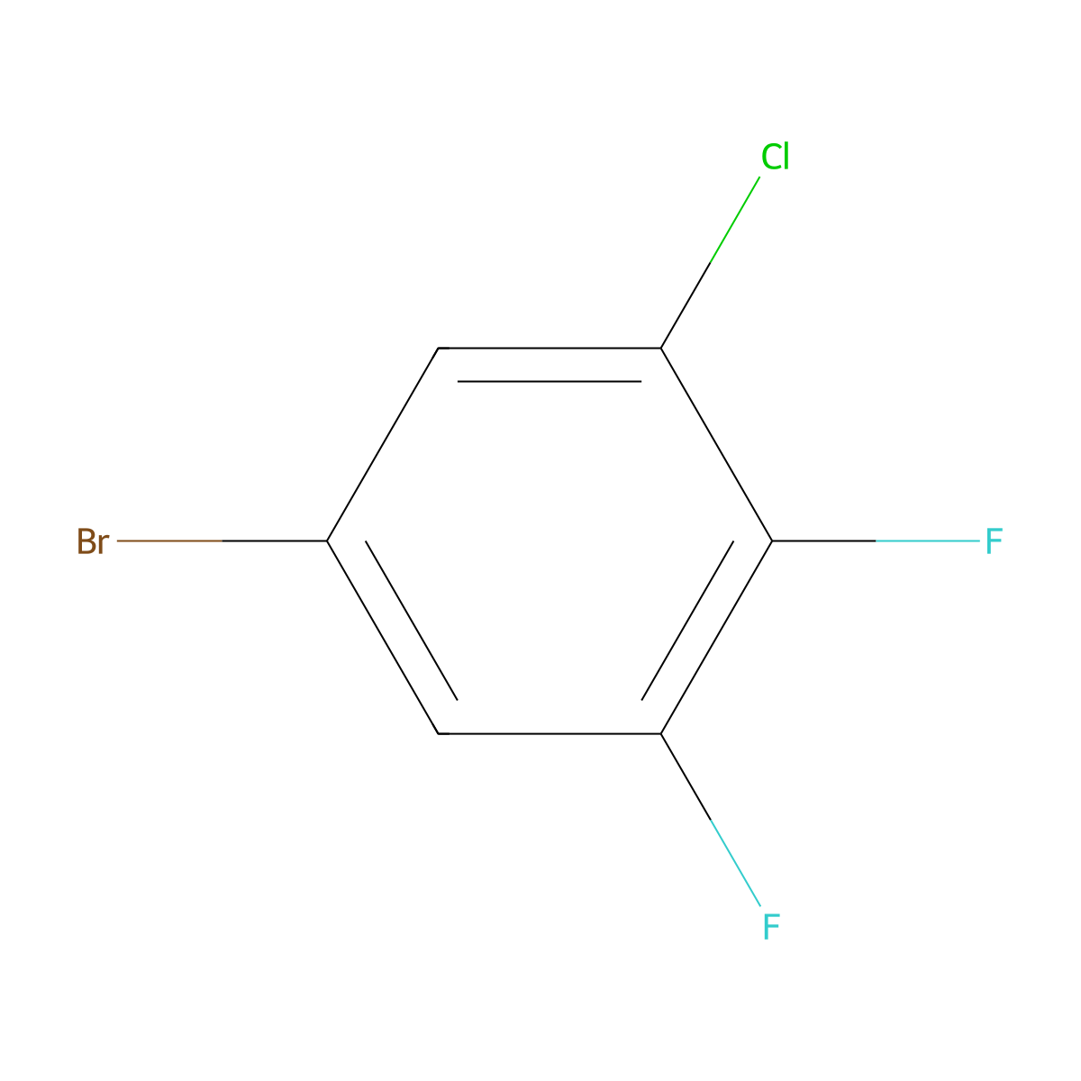 5-Bromo-1-chloro-2,3-difluorobenzene molecular structure, CAS 1060813-07-1