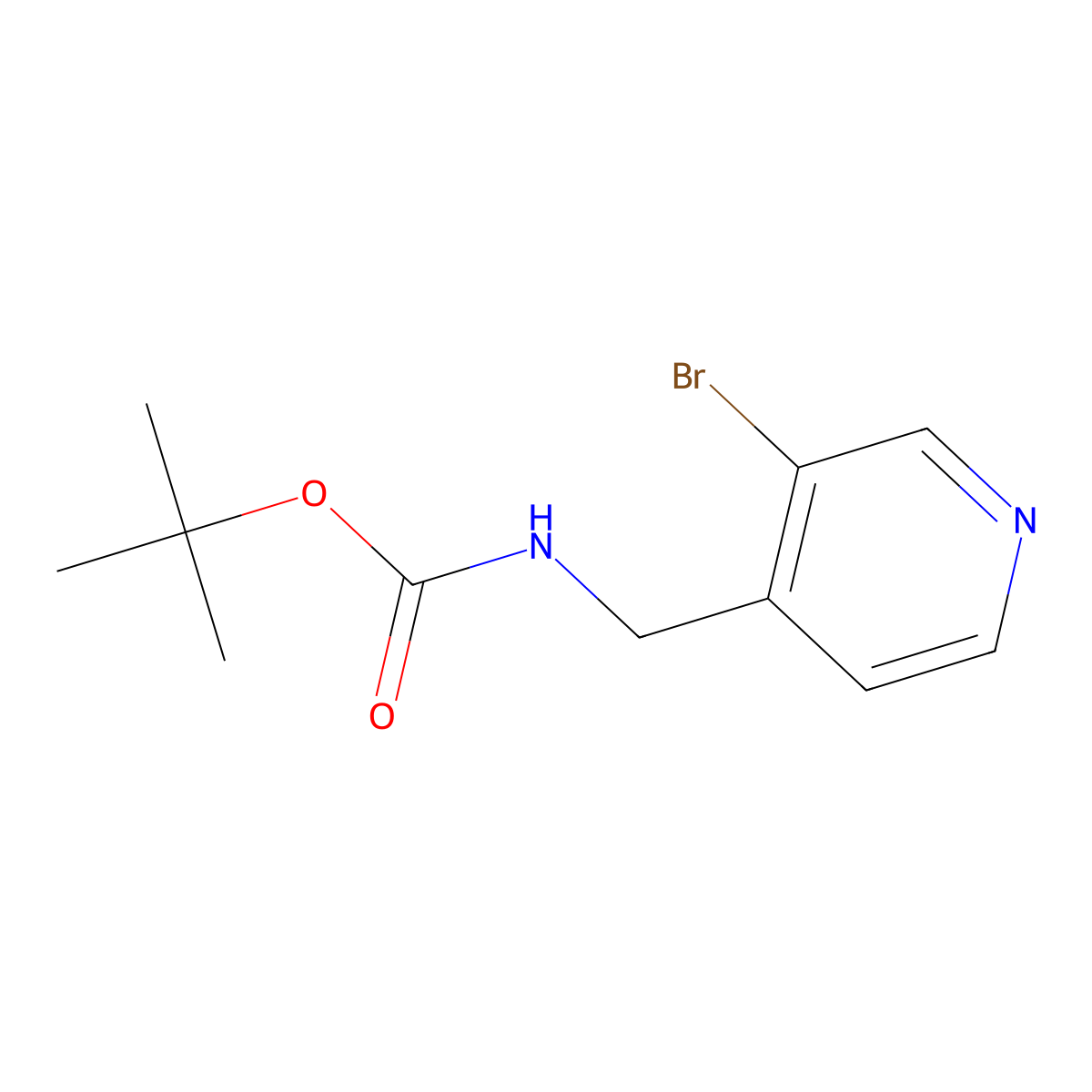 tert-Butyl ((3-bromopyridin-4-yl)methyl)carbamate molecular structure, CAS 1060813-11-7