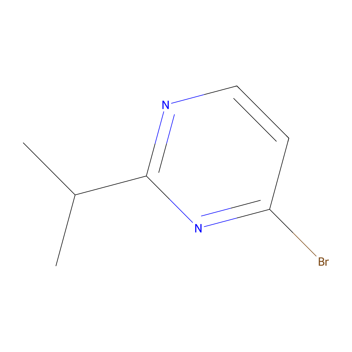 4-Bromo-2-isopropylpyrimidine molecular structure, CAS 1060813-15-1