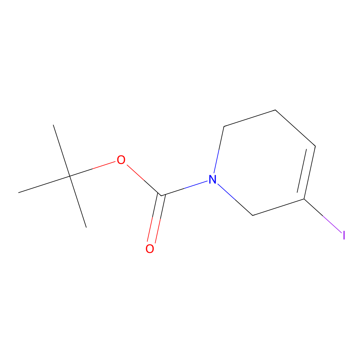 5-Iodo-3,6-dihydro-2H-pyridine-1-carboxylic acid tert-butyl ester molecular structure, CAS 1060813-19-5