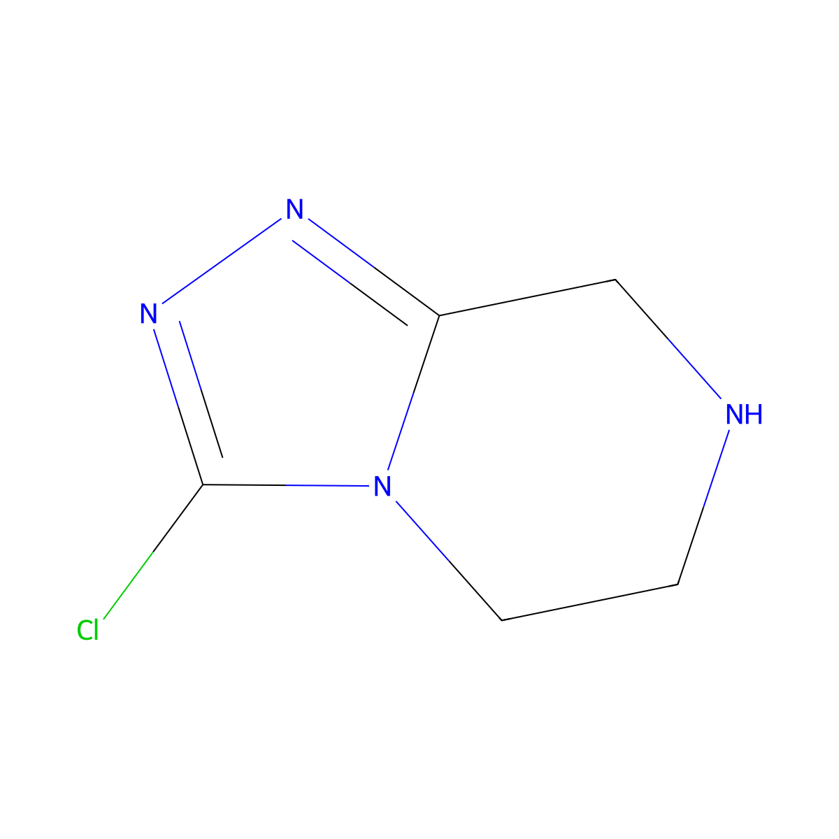 3-Chloro-5,6,7,8-tetrahydro-[1,2,4]triazolo[4,3-A]pyrazine molecular structure, CAS 1060814-43-8