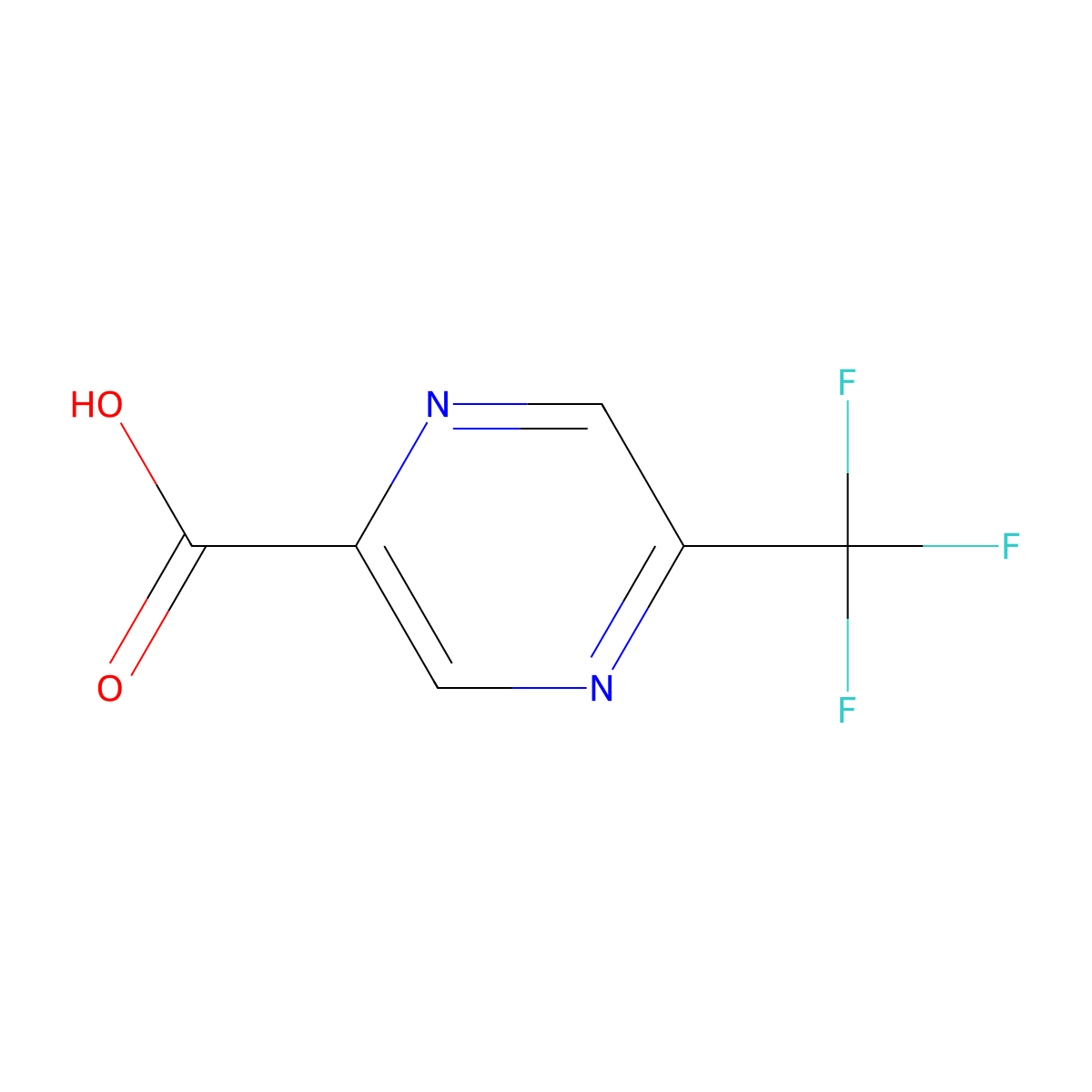 5-(Trifluoromethyl)pyrazine-2-carboxylic acid molecular structure, CAS 1060814-50-7