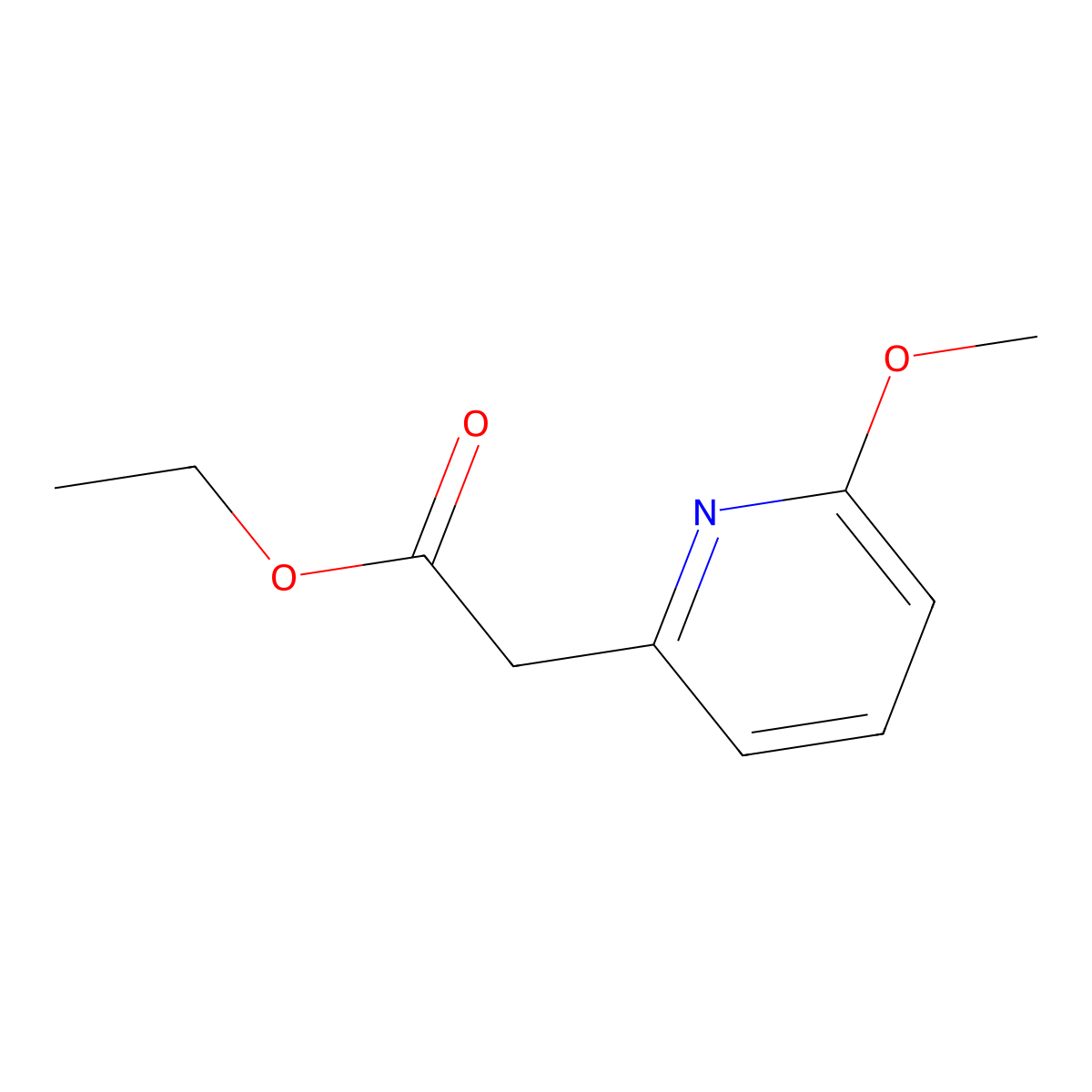 Ethyl 2-(6-methoxypyridin-2-YL)acetate molecular structure, CAS 1060814-79-0