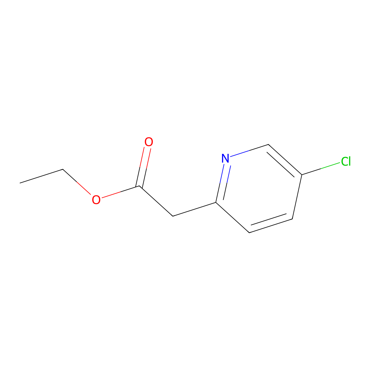 Ethyl 2-(5-chloropyridin-2-YL)acetate molecular structure, CAS 1060814-82-5
