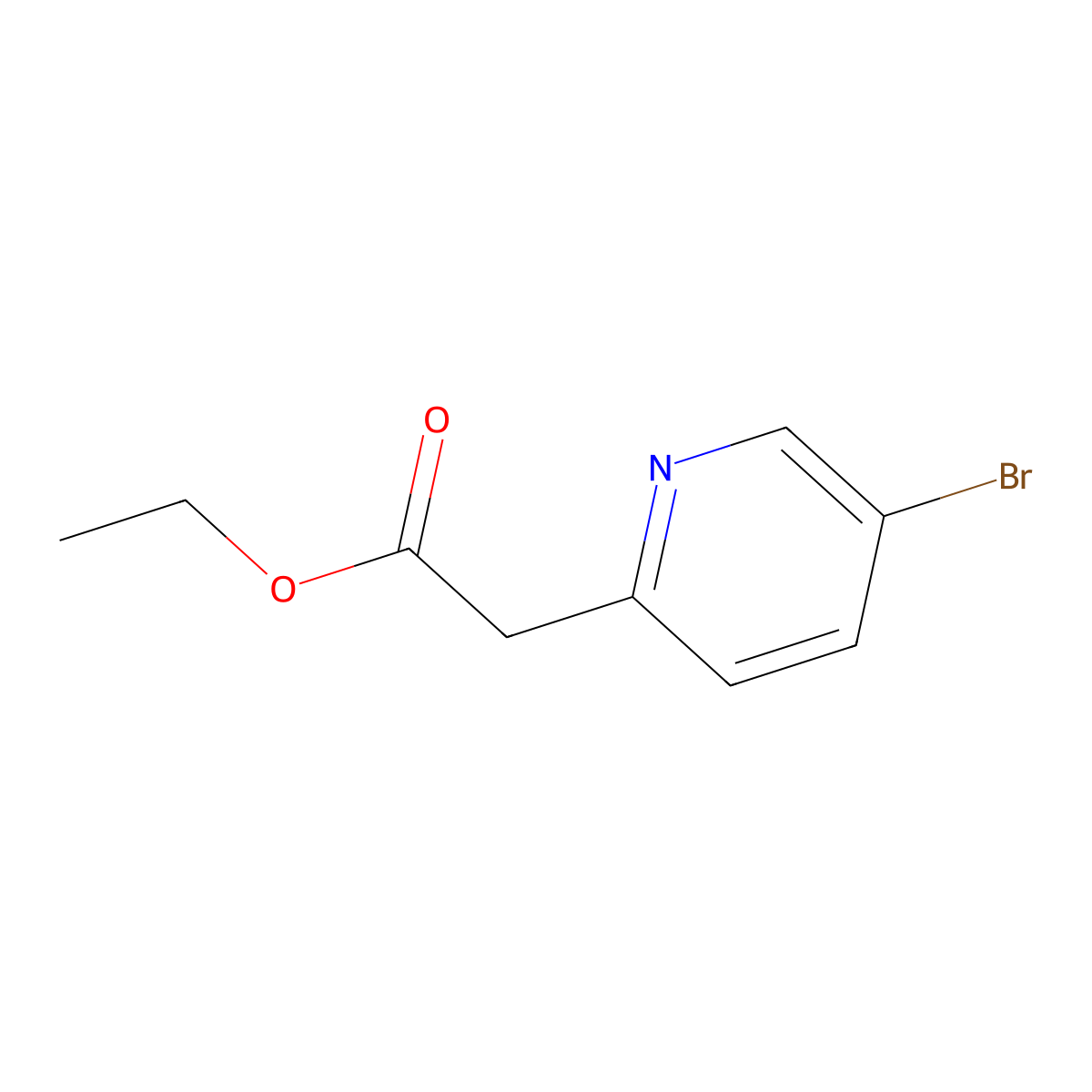 Ethyl 2-(5-bromopyridin-2-yl)acetate molecular structure, CAS 1060814-88-1
