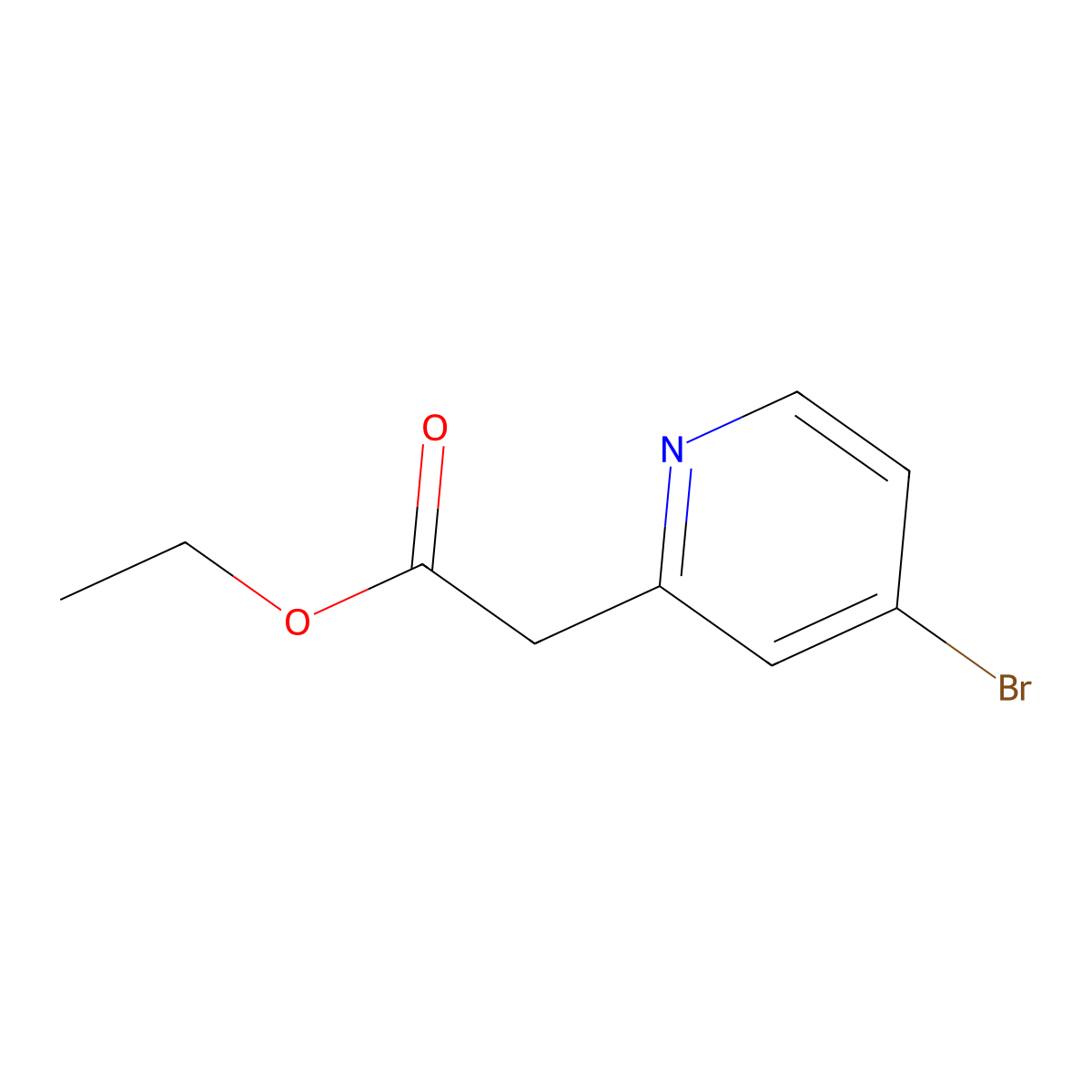 Ethyl 2-(4-bromopyridin-2-yl)acetate molecular structure, CAS 1060814-91-6