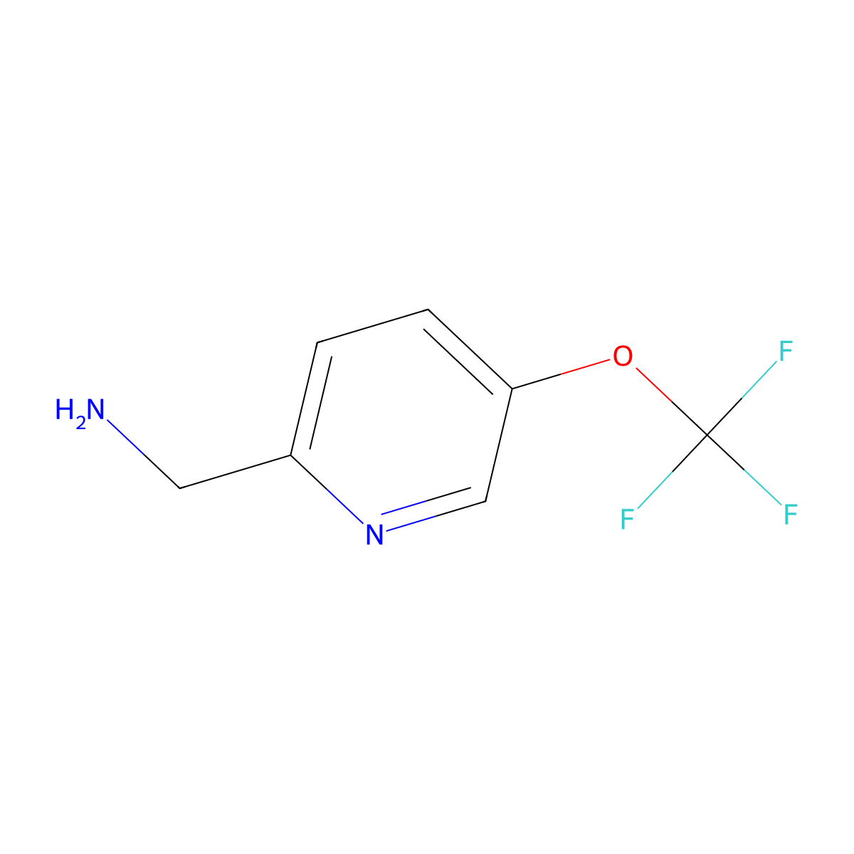 (5-(Trifluoromethoxy)pyridin-2-YL)methanamine molecular structure, CAS 1060814-96-1