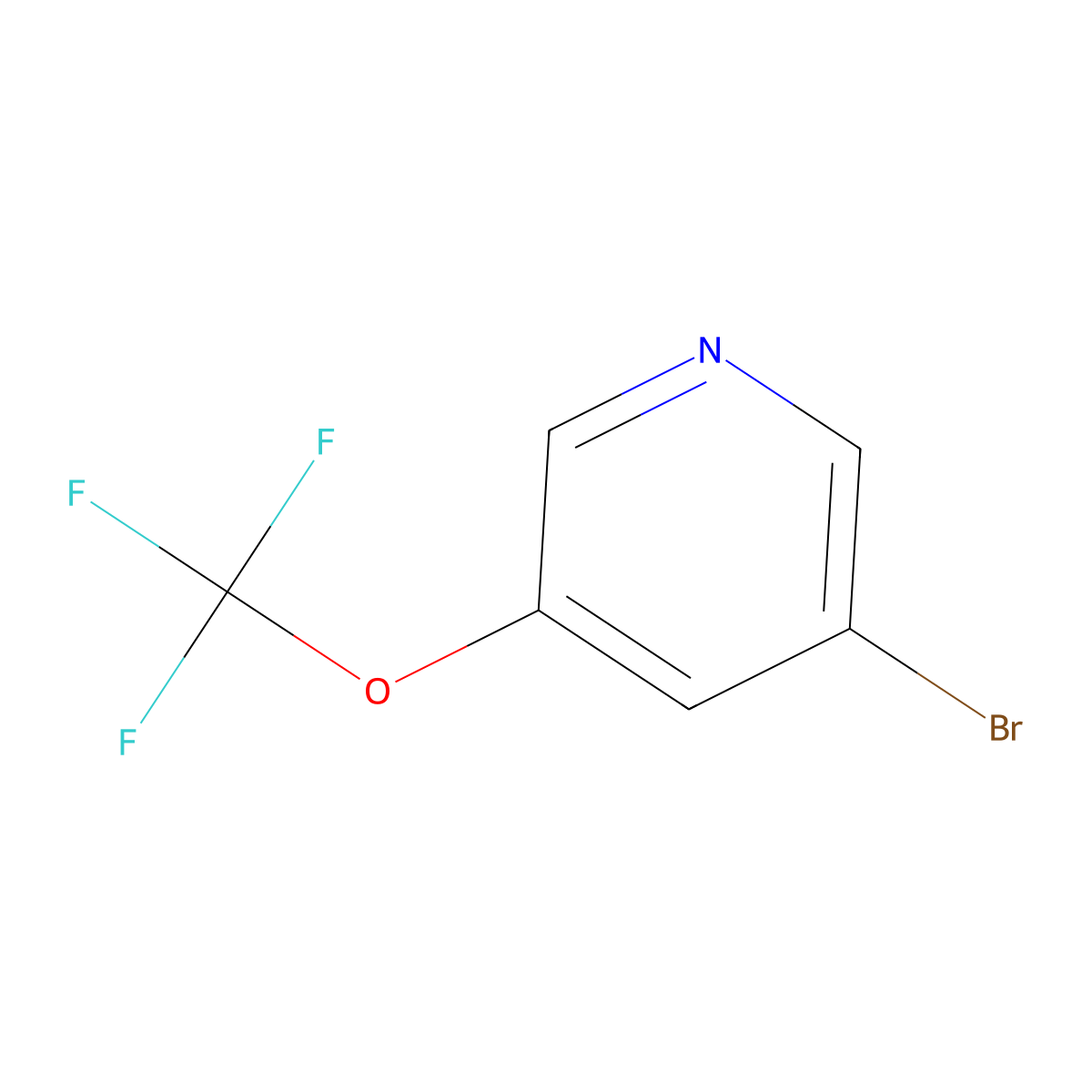 3-Bromo-5-(trifluoromethoxy)pyridine molecular structure, CAS 1060815-01-1