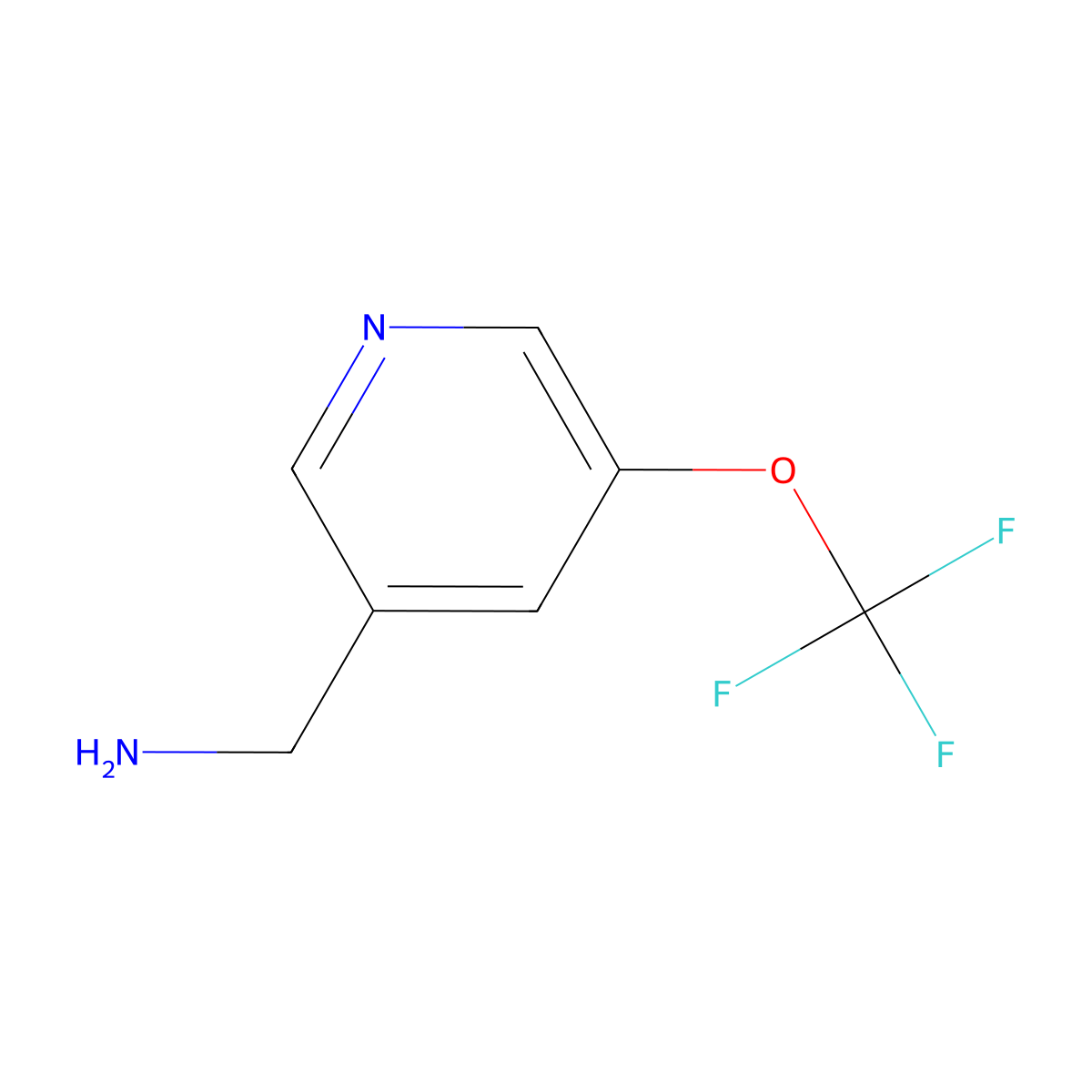 (5-(Trifluoromethoxy)pyridin-3-YL)methanamine molecular structure, CAS 1060815-06-6