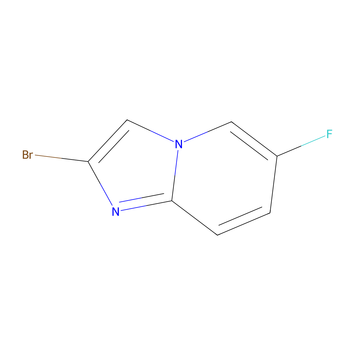 2-Bromo-6-fluoroimidazo[1,2-a]pyridine molecular structure, CAS 1060815-08-8