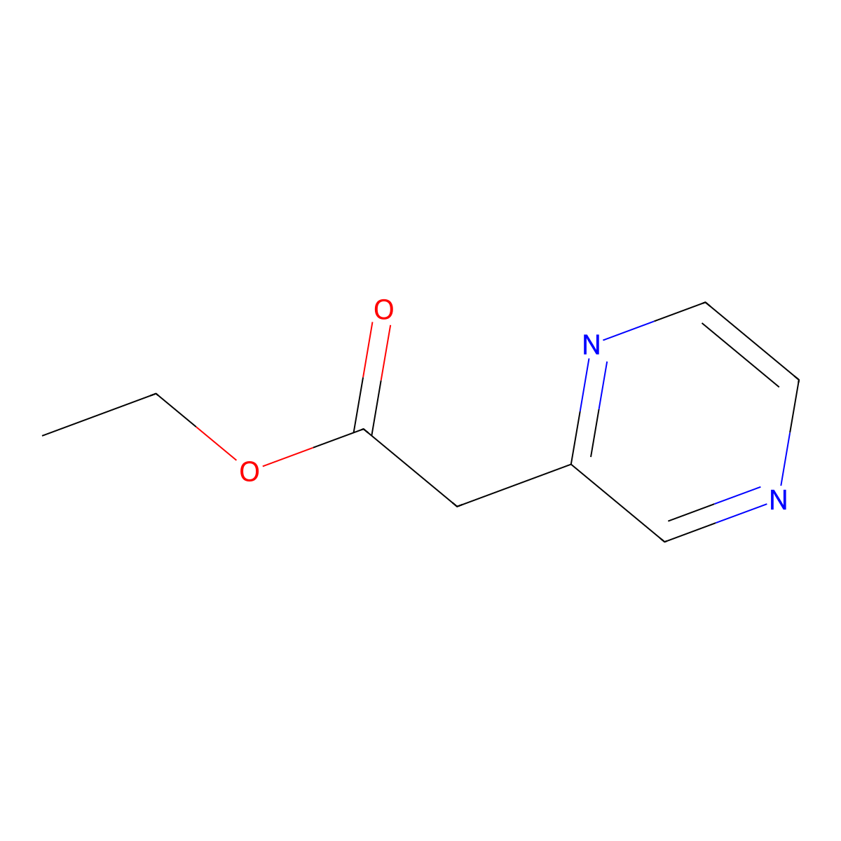 Ethyl 2-(pyrazin-2-YL)acetate molecular structure, CAS 1060815-23-7