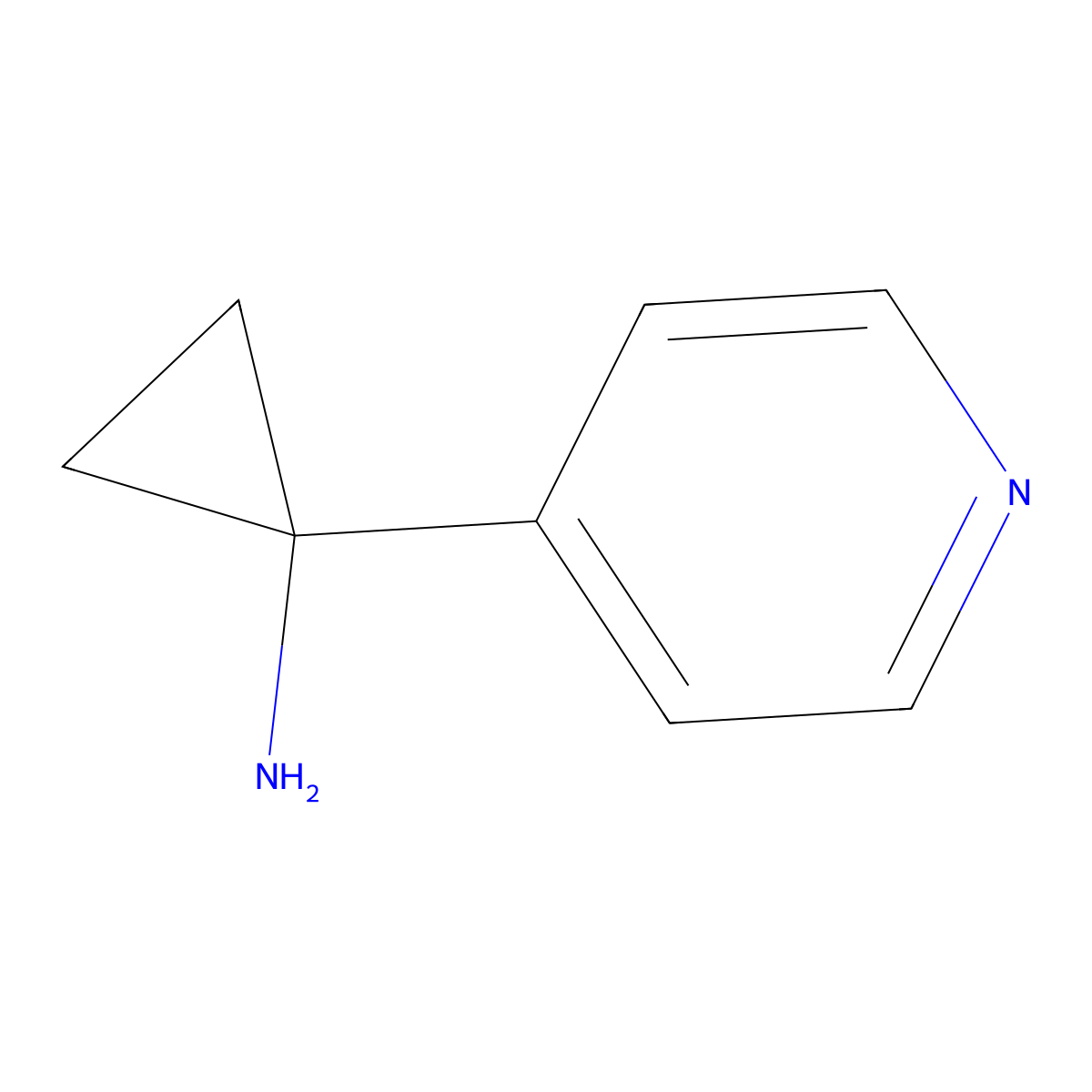 1-(4-Pyridinyl)-cyclopropanamine molecular structure, CAS 1060815-26-0