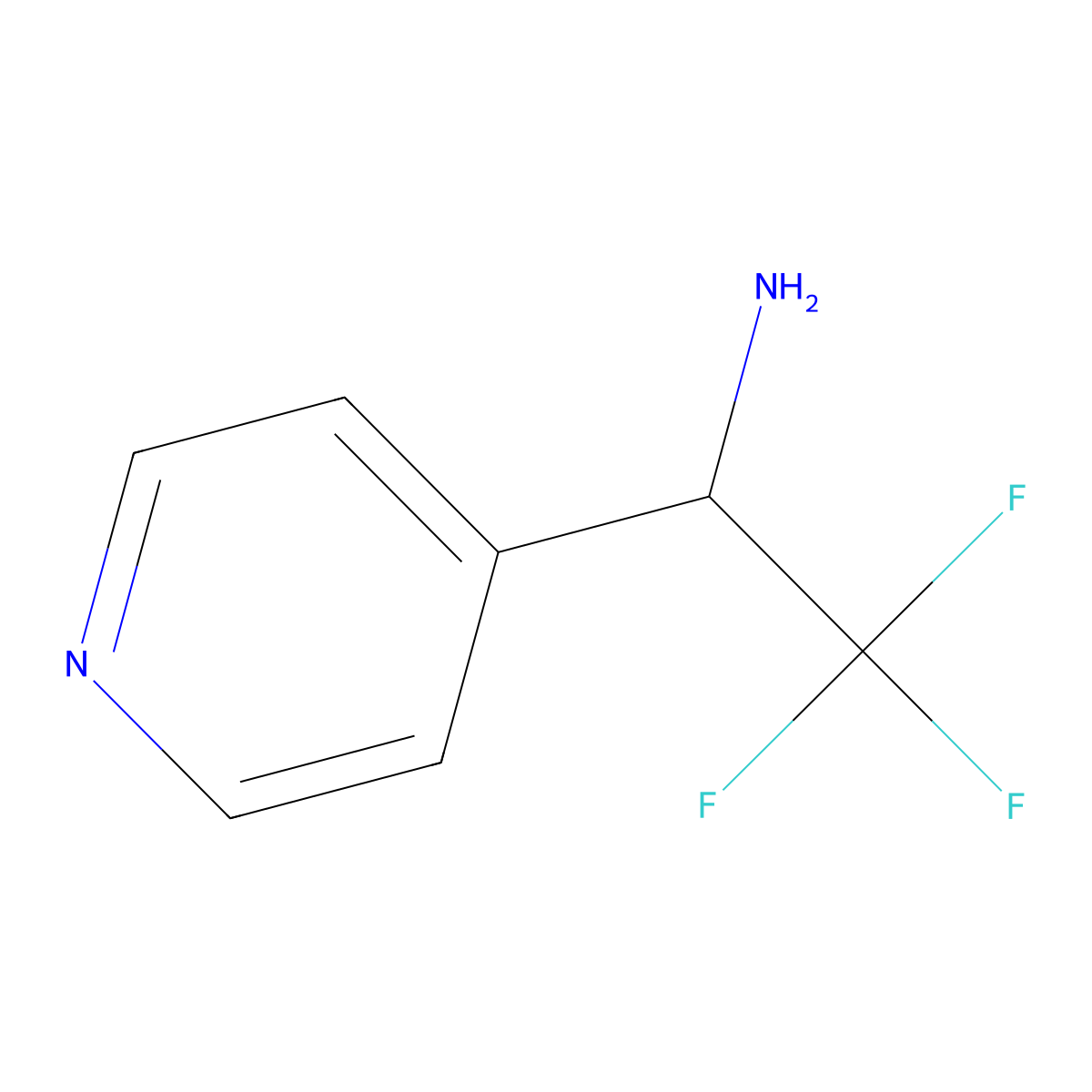 2,2,2-Trifluoro-1-(pyridin-4-YL)ethanamine molecular structure, CAS 1060815-28-2