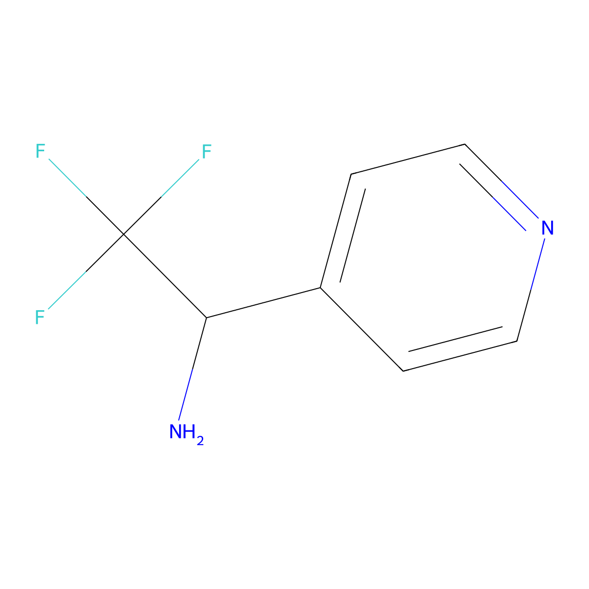 2,2,2-Trifluoro-1-(pyridin-4-YL)ethanamine molecular structure, CAS 1060815-28-2