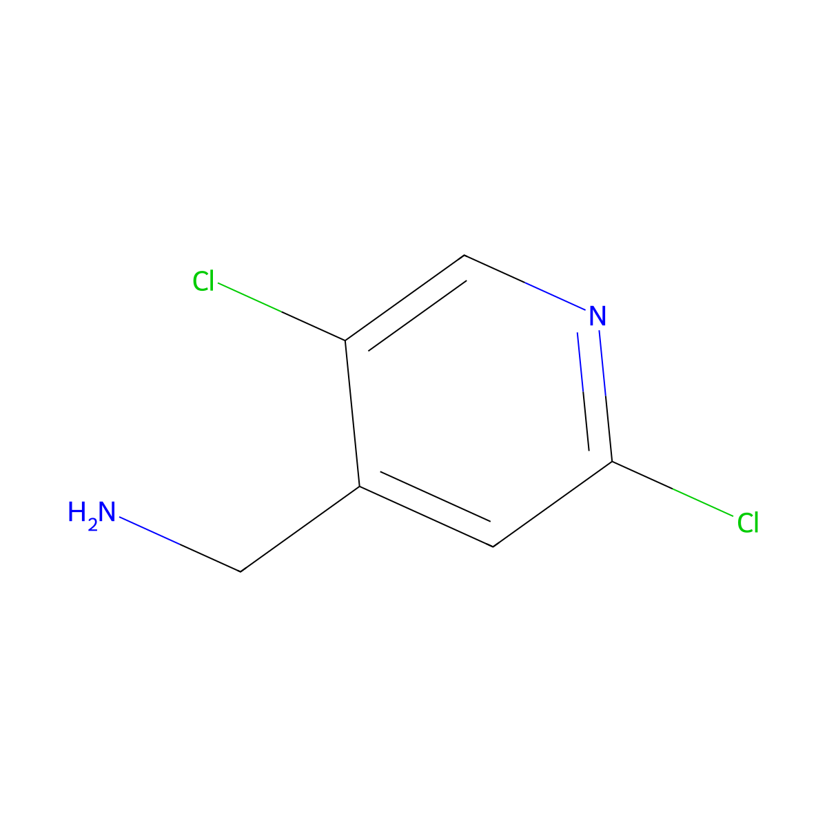 (2,5-Dichloropyridin-4-YL)methanamine molecular structure, CAS 1060815-52-2