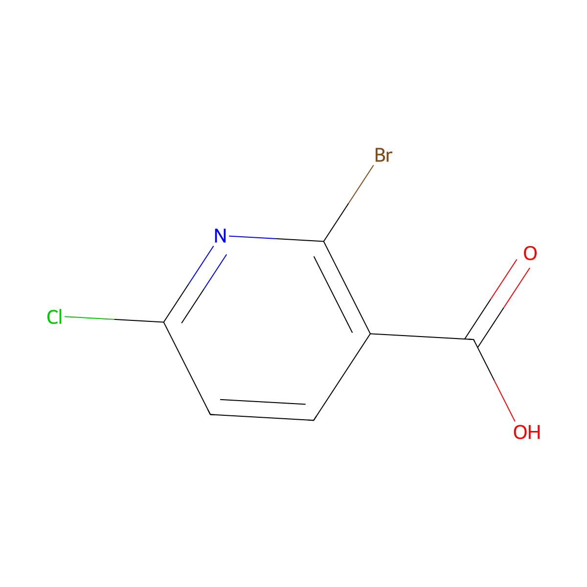 2-Bromo-6-chloronicotinic acid molecular structure, CAS 1060815-61-3