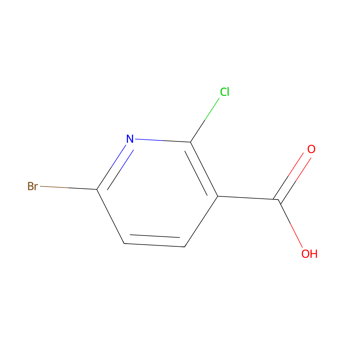 6-Bromo-2-chloropyridine-3-carboxylic acid molecular structure, CAS 1060815-67-9