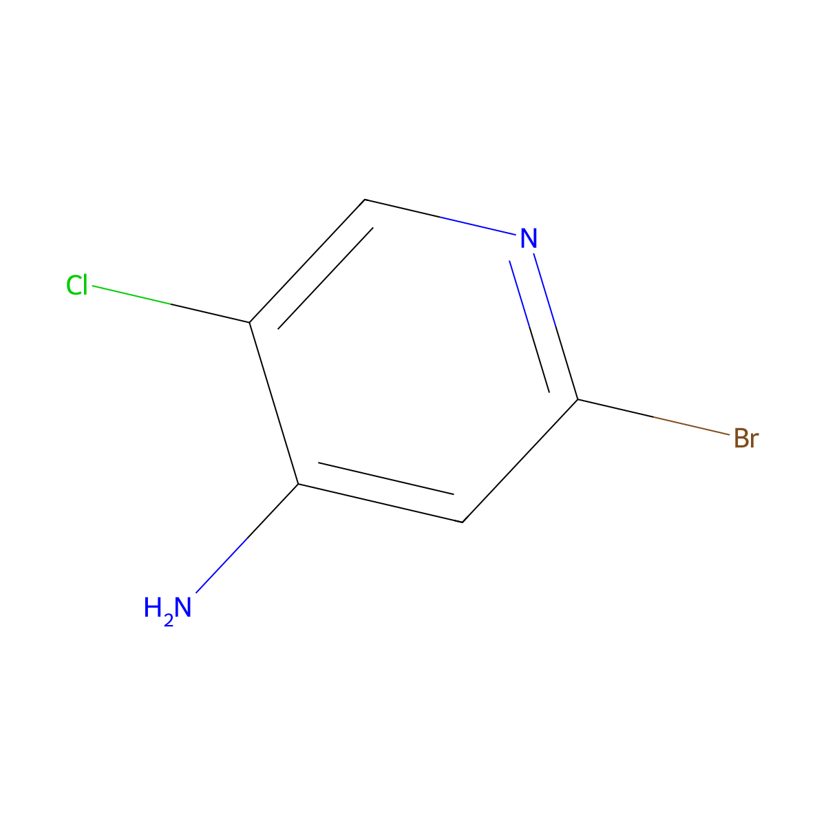 2-Bromo-5-chloropyridin-4-amine molecular structure, CAS 1060815-72-6