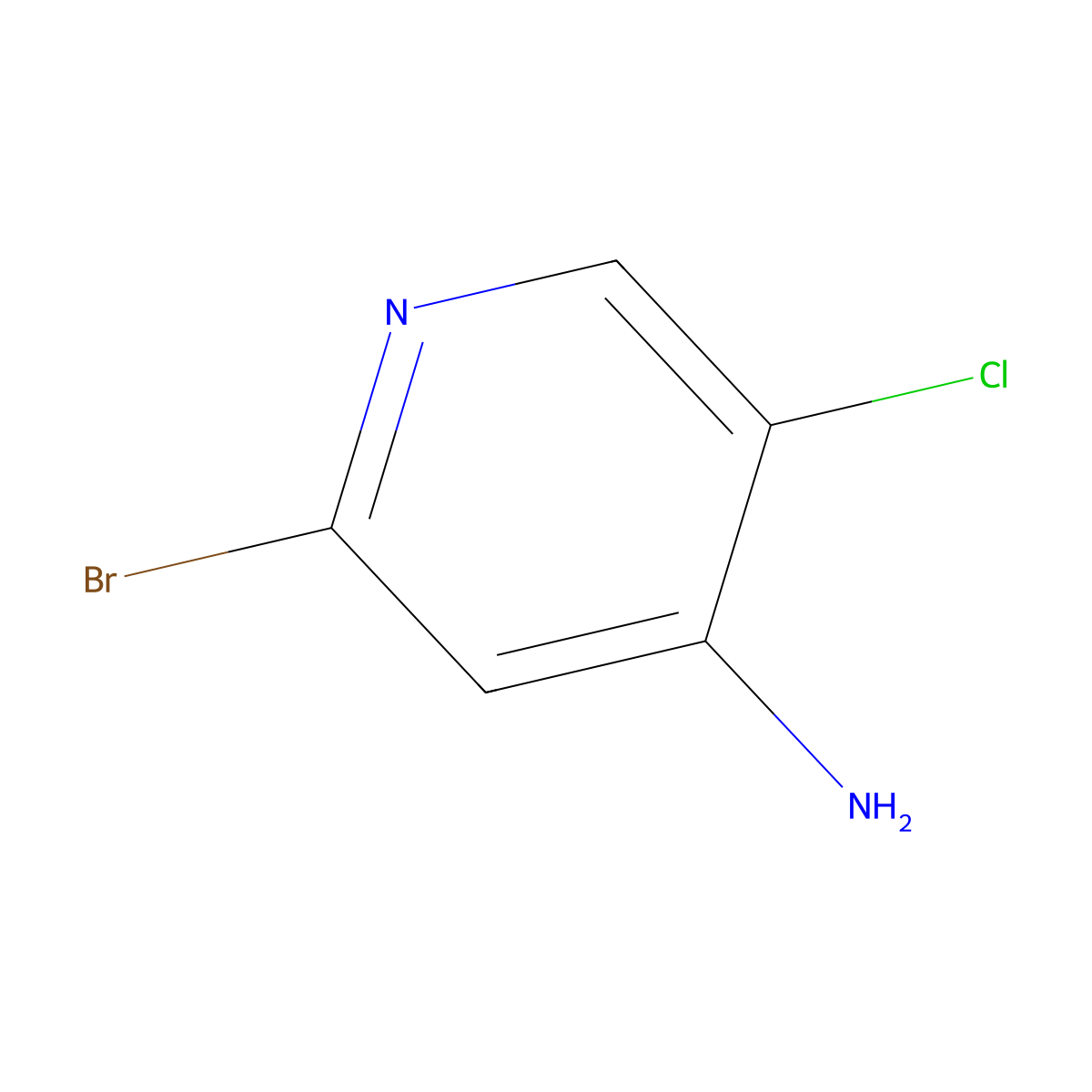 2-Bromo-5-chloropyridin-4-amine molecular structure, CAS 1060815-72-6