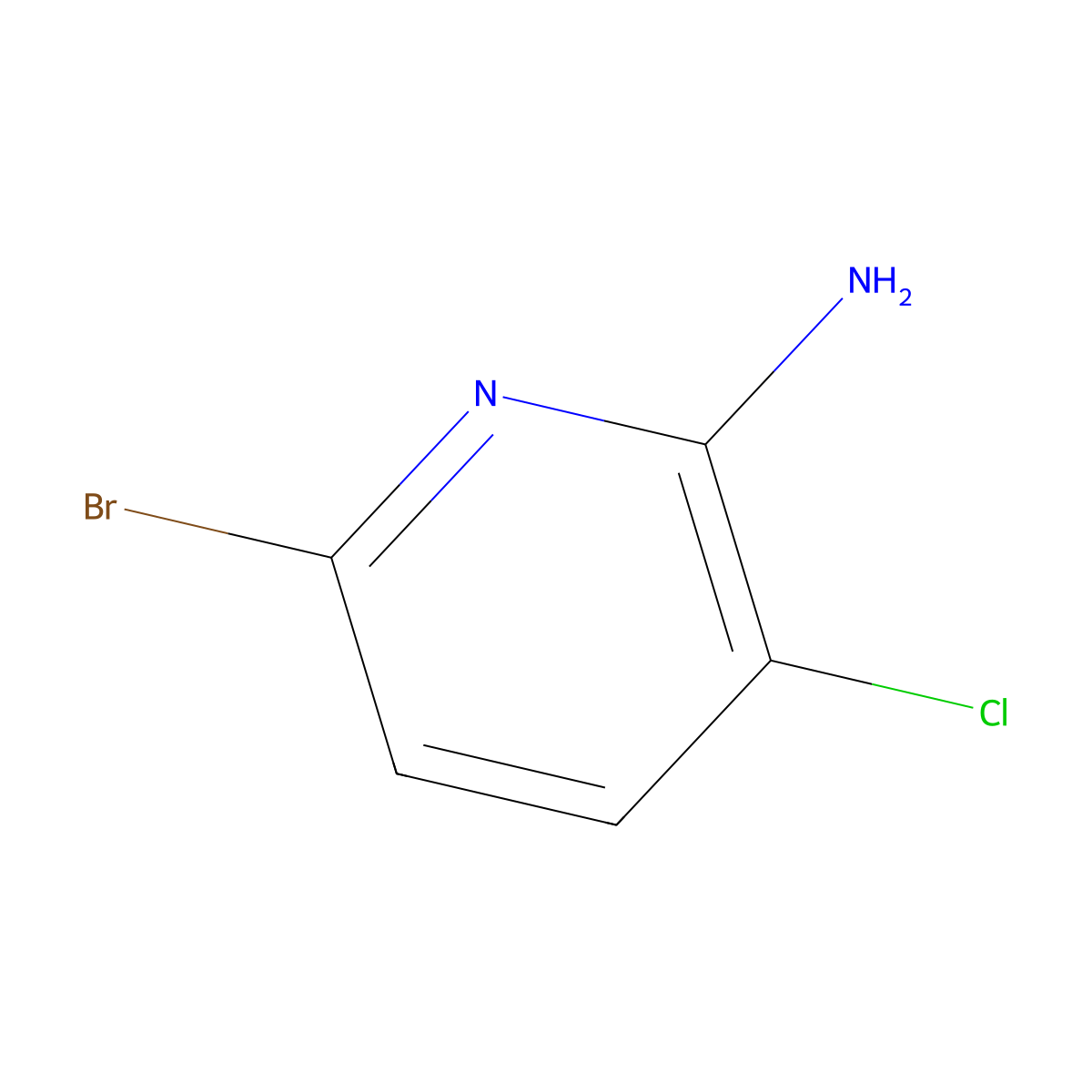 6-Bromo-3-chloropyridin-2-amine molecular structure, CAS 1060815-73-7